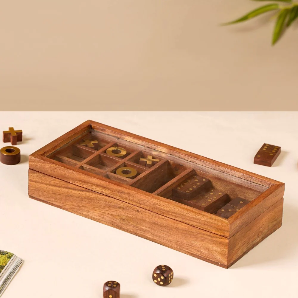 3 in 1 Portable Game Wooden Box Set - Image 10