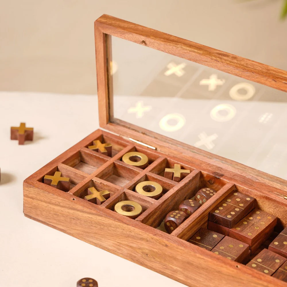 3 in 1 Portable Game Wooden Box Set - Image 9