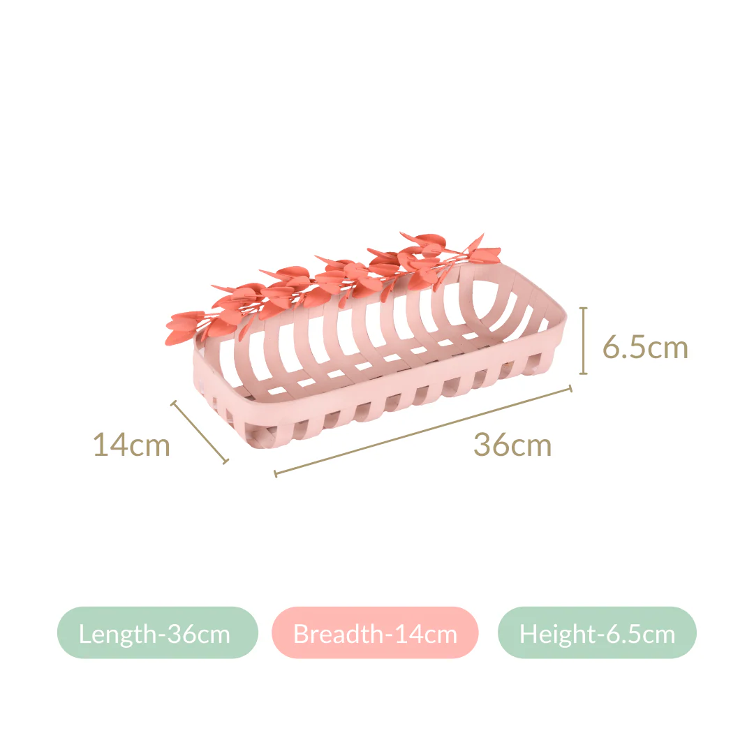 Bloom Floral Decorative Basket 14x6 Inch - Image 5