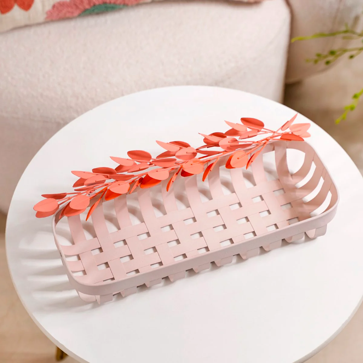 Bloom Floral Decorative Basket 14x6 Inch - Image 7