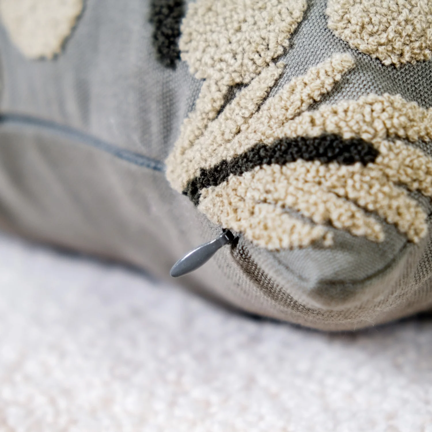 Botanical Embroidered Cushion Cover 16x16 Inch - Image 7