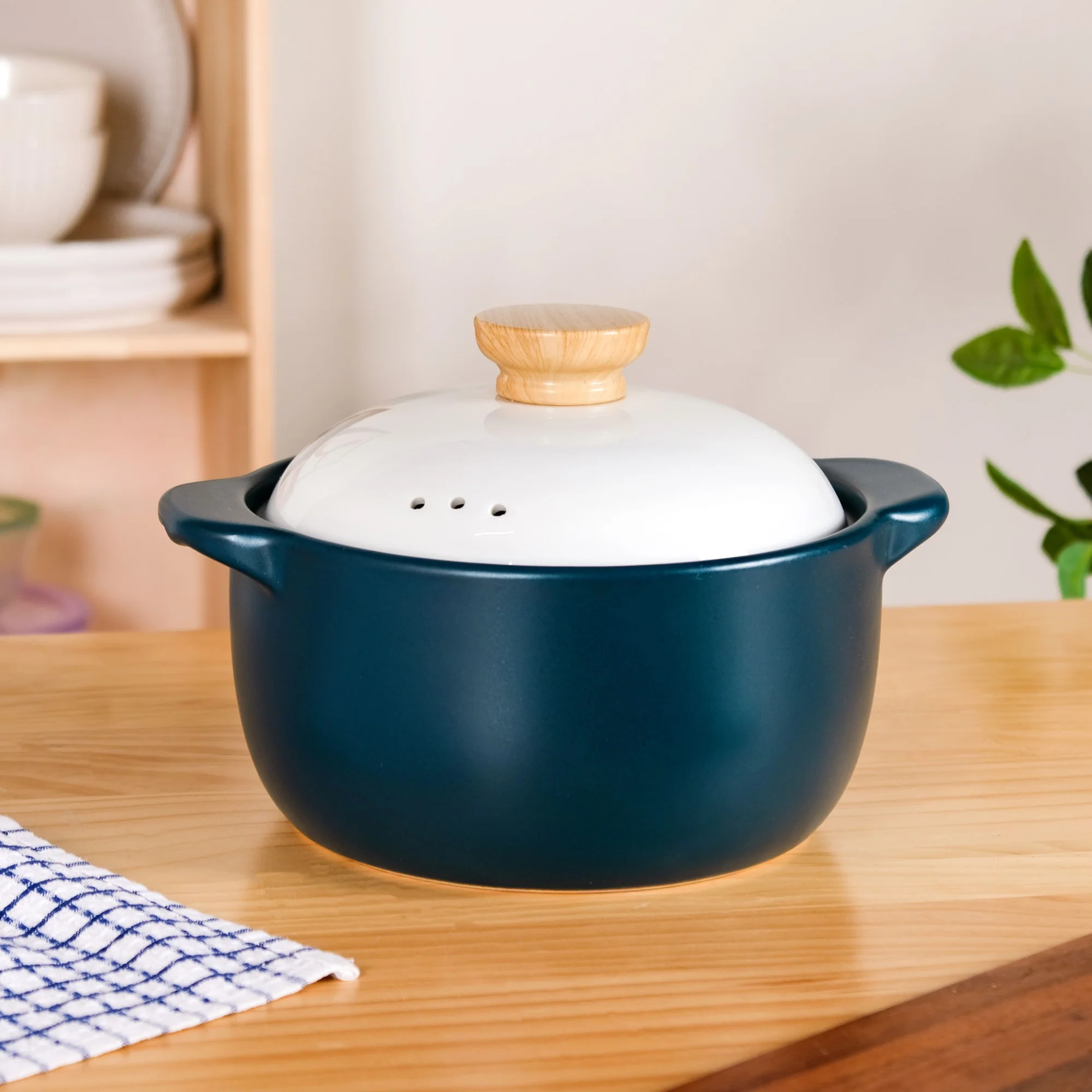 Cera Blue Ceramic Cooking Pot 3800ml - Image 10