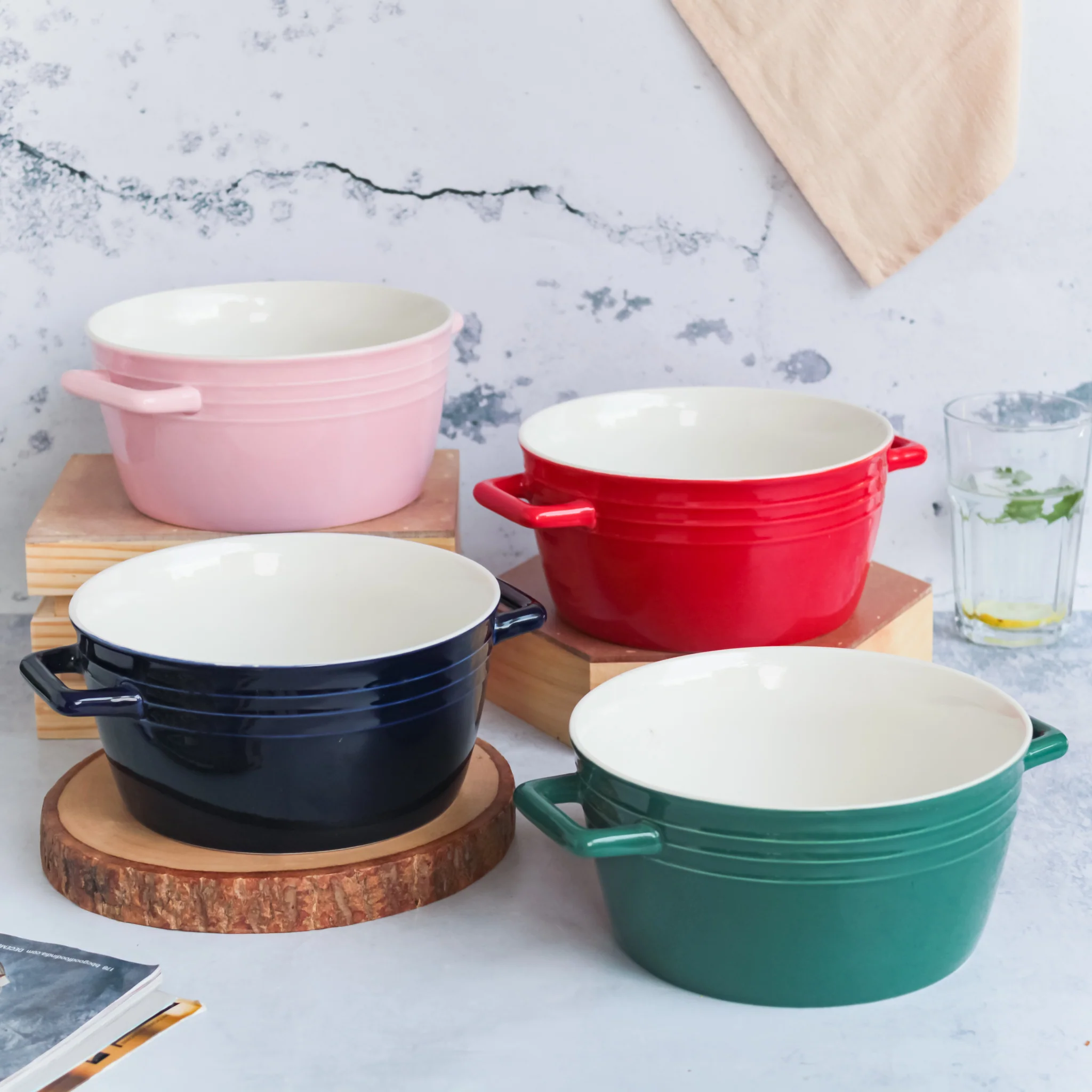 Ceramic Soup Bowl with Handles - Image 12
