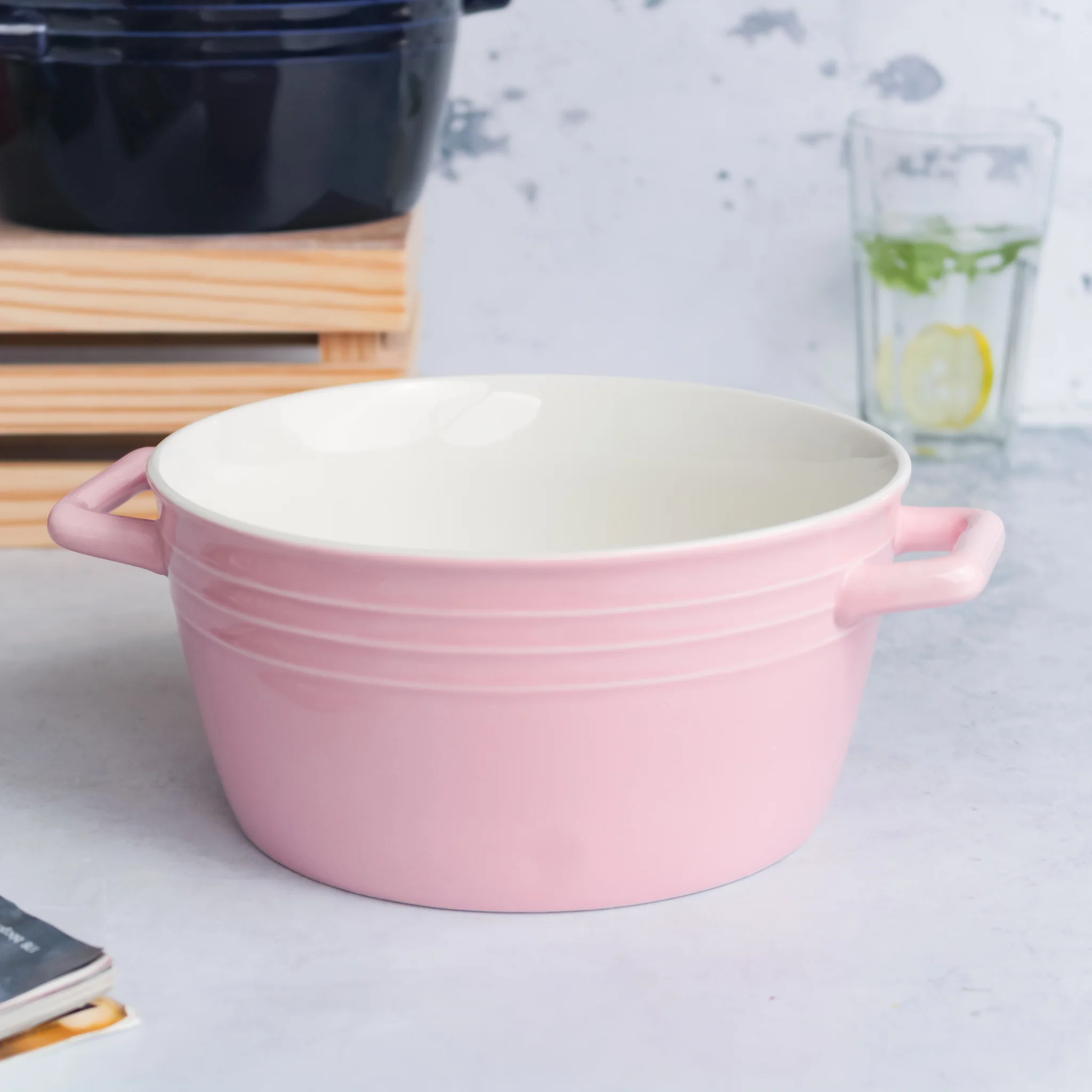 Ceramic Soup Bowl with Handles - Image 15