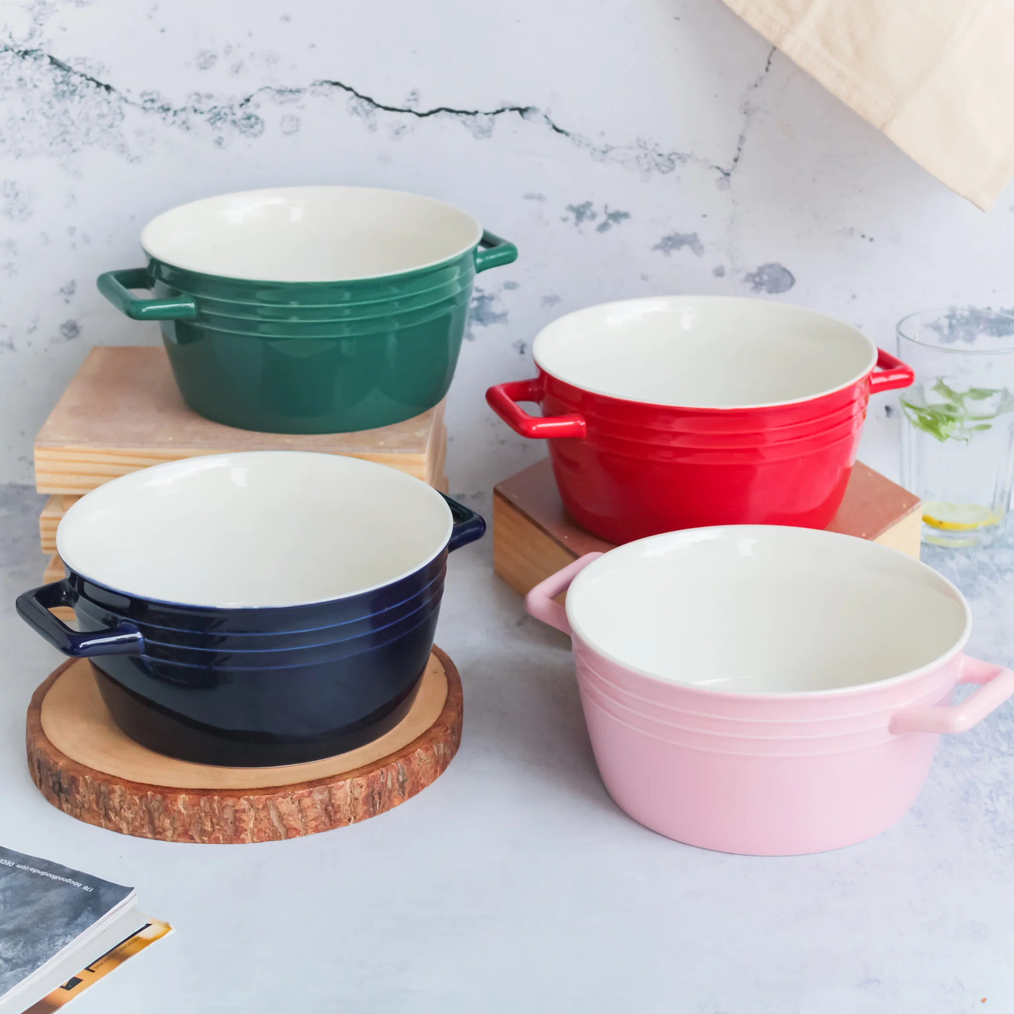 Ceramic Soup Bowl with Handles - Image 6