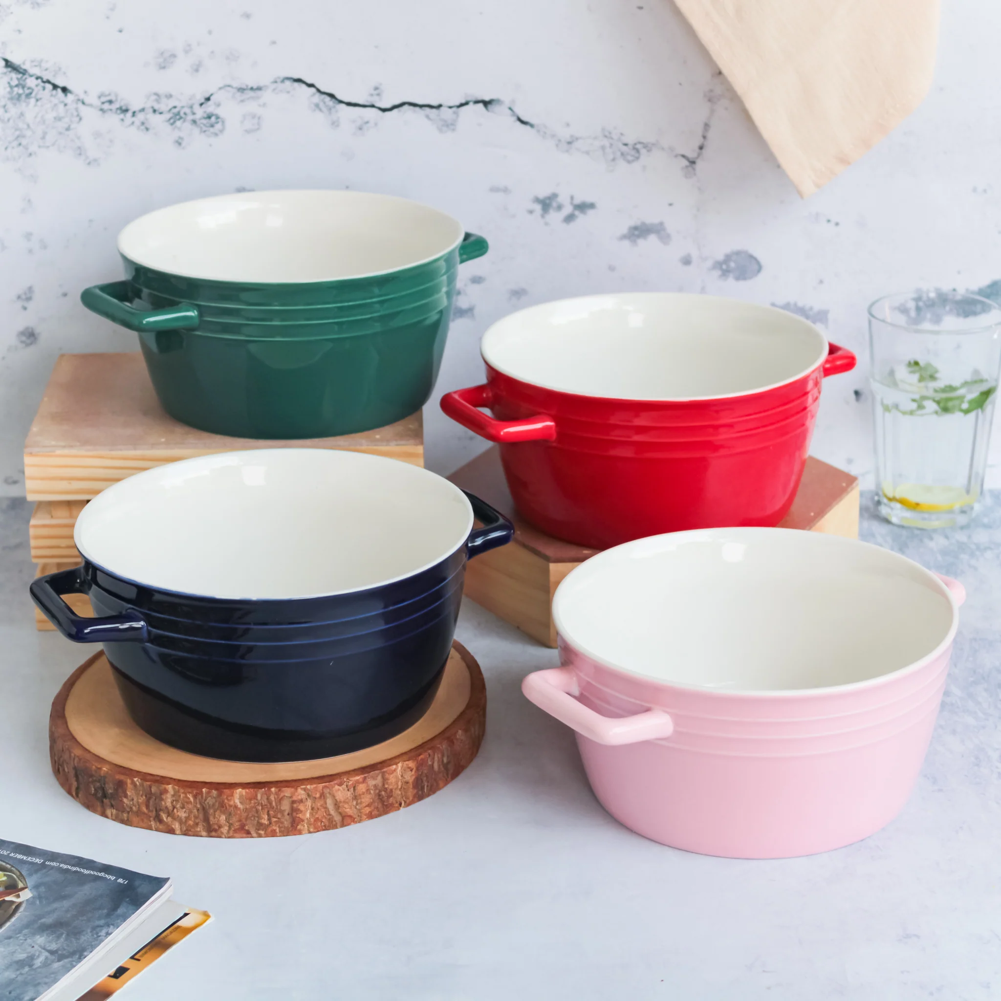 Ceramic Soup Bowl with Handles - Image 8