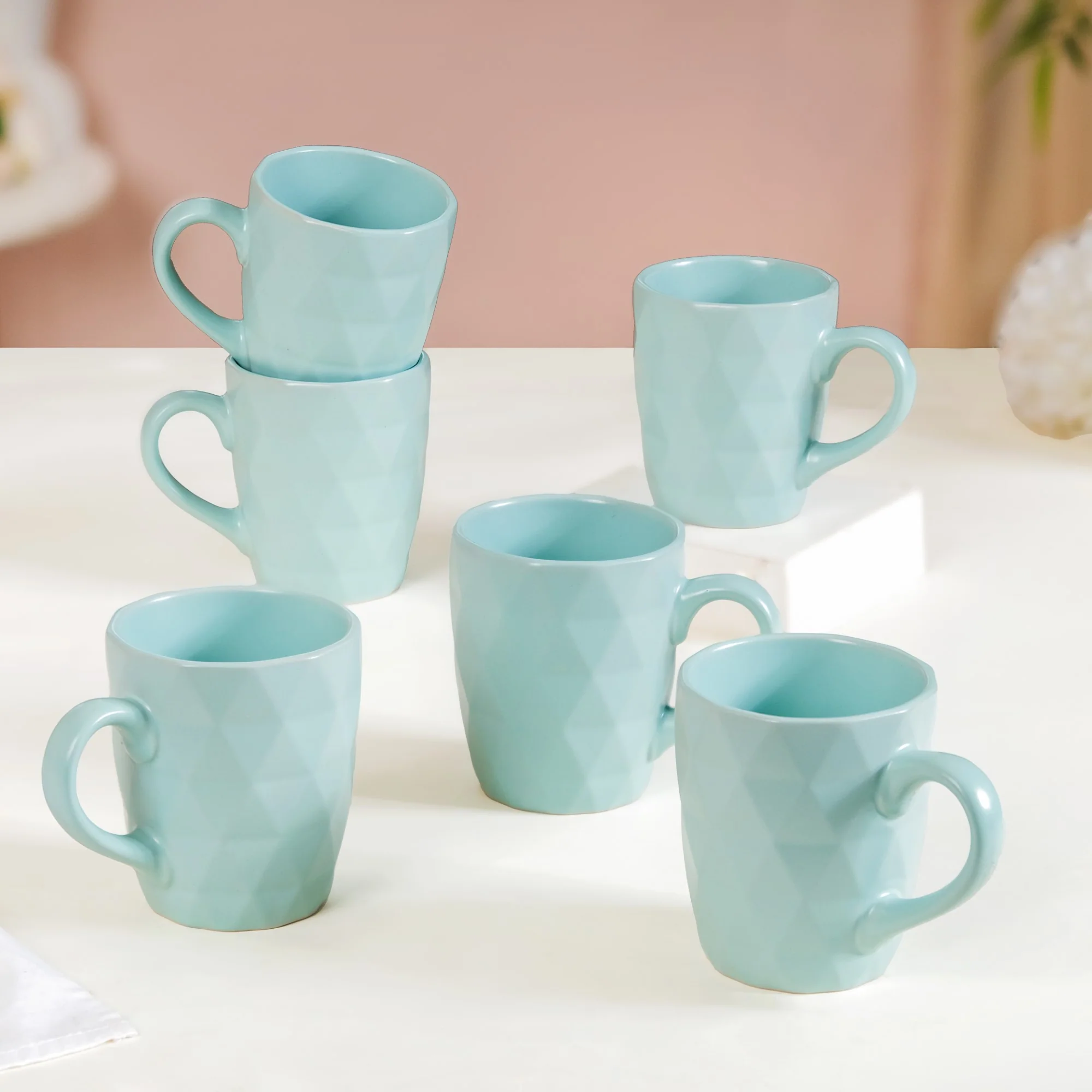 Chai Coffee Cup Light Blue Set Of 6 220ml - Image 3