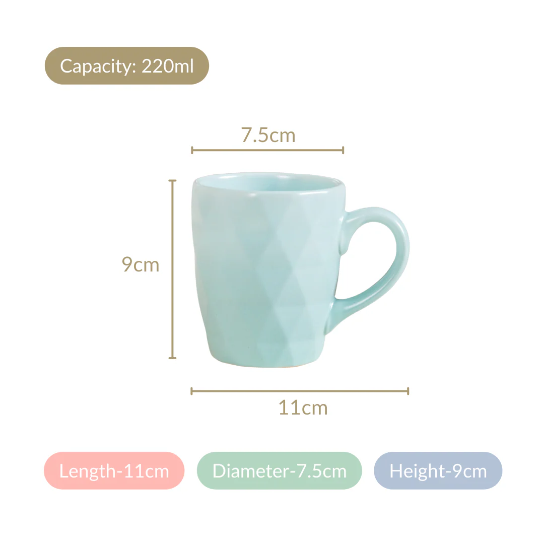 Chai Coffee Cup Light Blue Set Of 6 220ml - Image 5