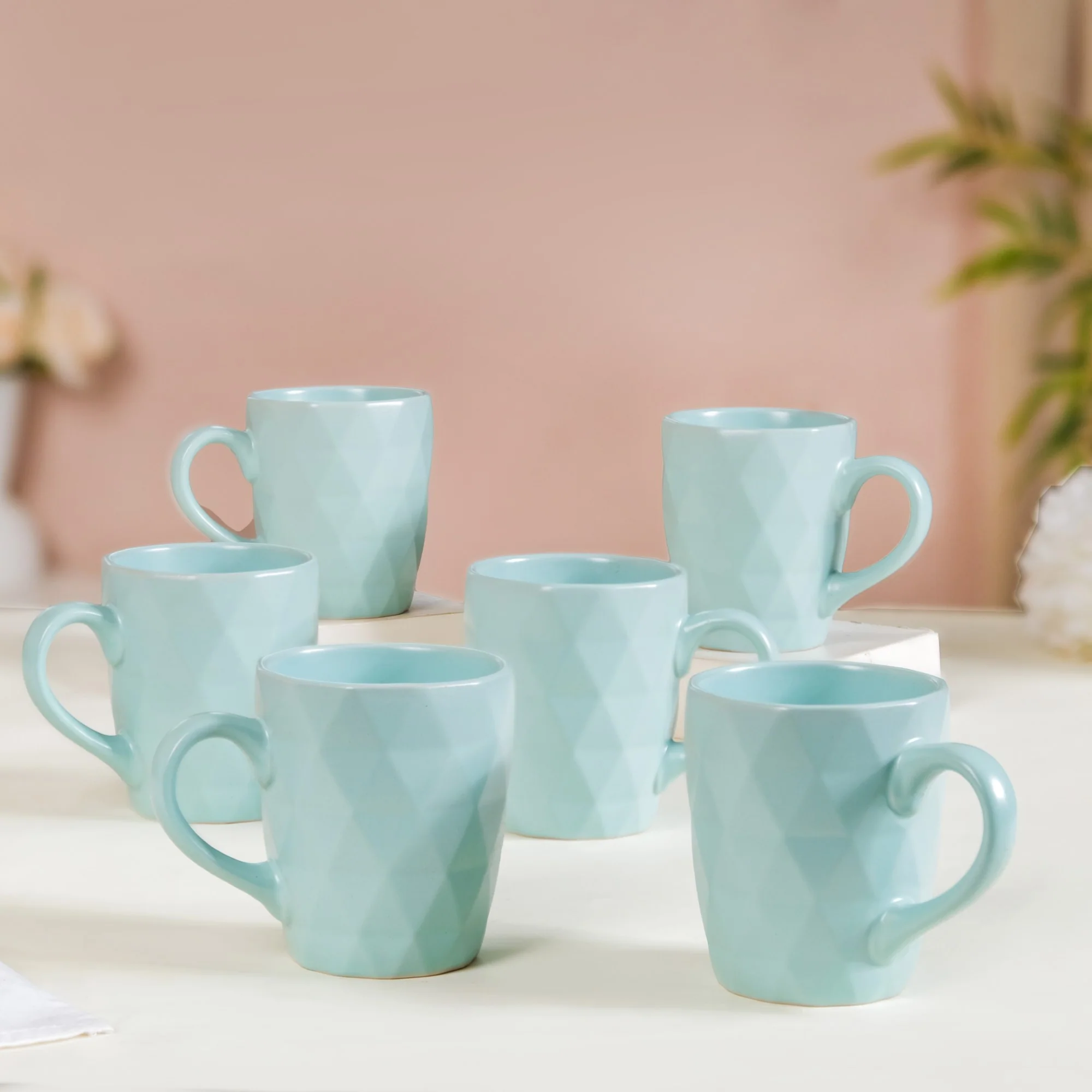Chai Coffee Cup Light Blue Set Of 6 220ml - Image 8