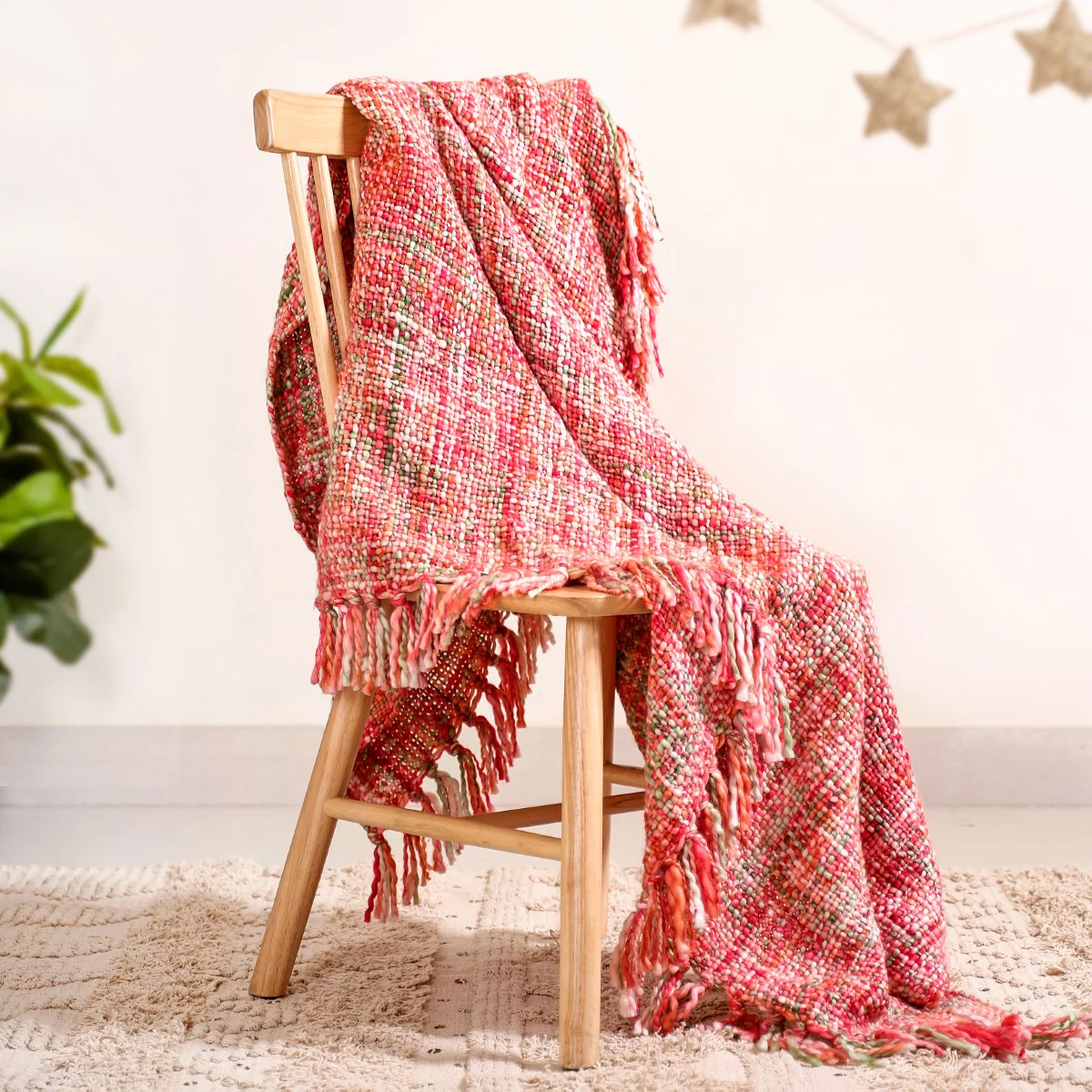 Chunky Knit Sofa Throw Multicolour - Image 5