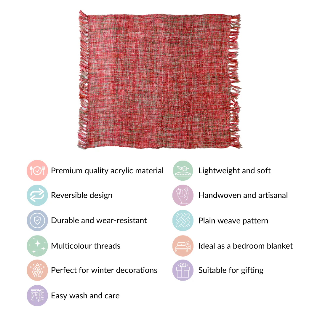 Chunky Knit Sofa Throw Multicolour - Image 6