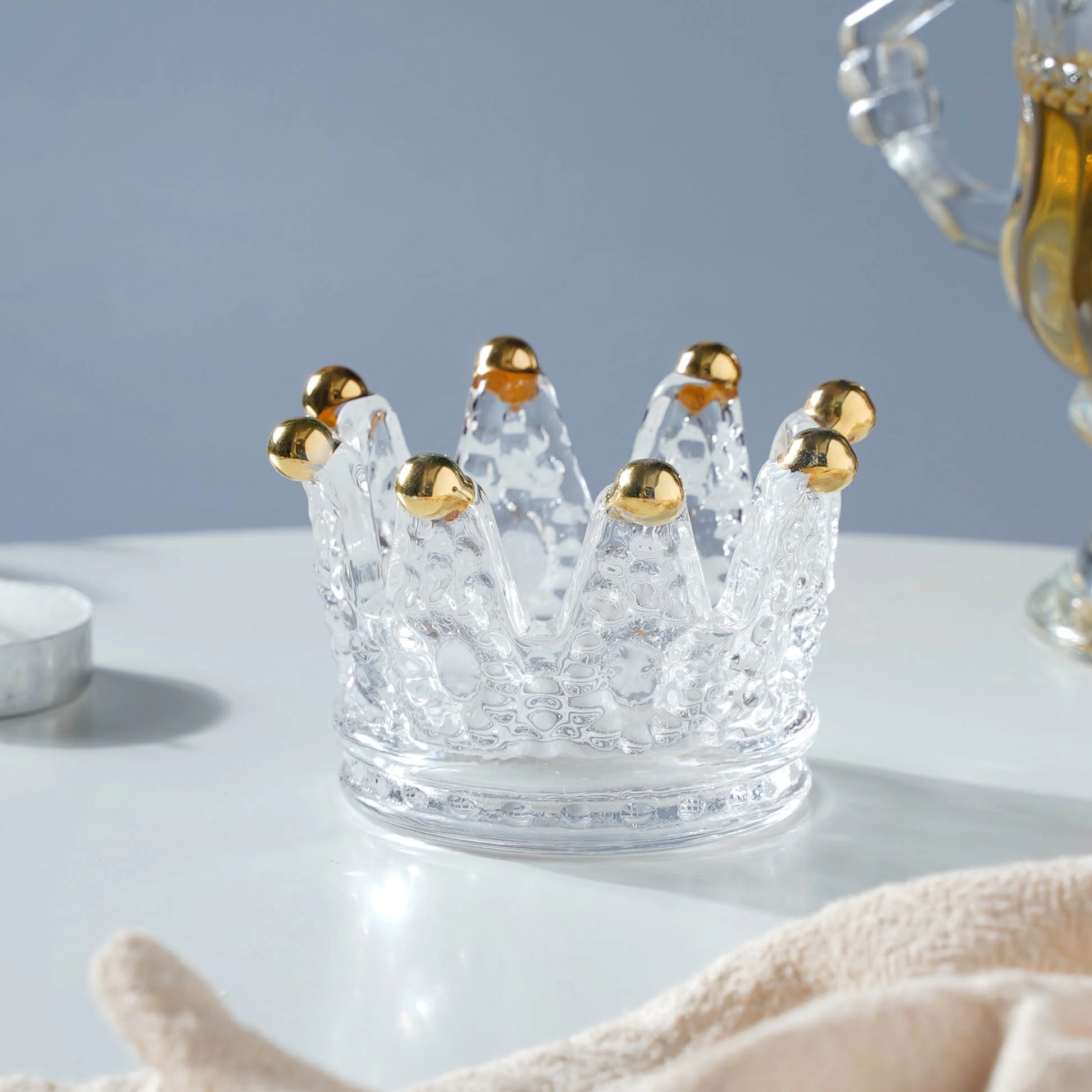 Crystal Glass Decor Accent Set of 2 - Image 4