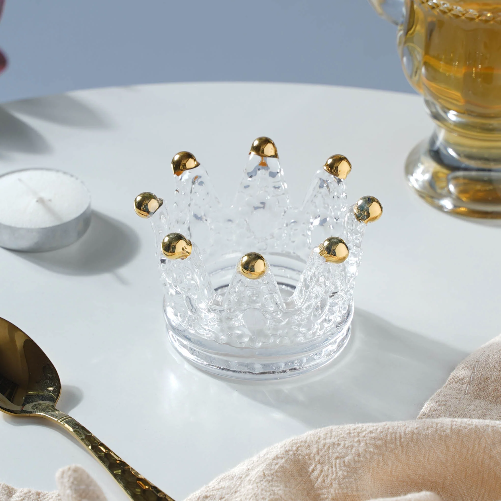 Crystal Glass Decor Accent Set of 2 - Image 5