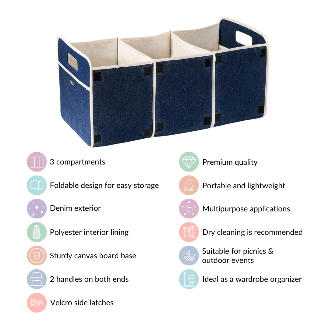 Denim Multipurpose Foldable Basket 57 Litres - Image 5