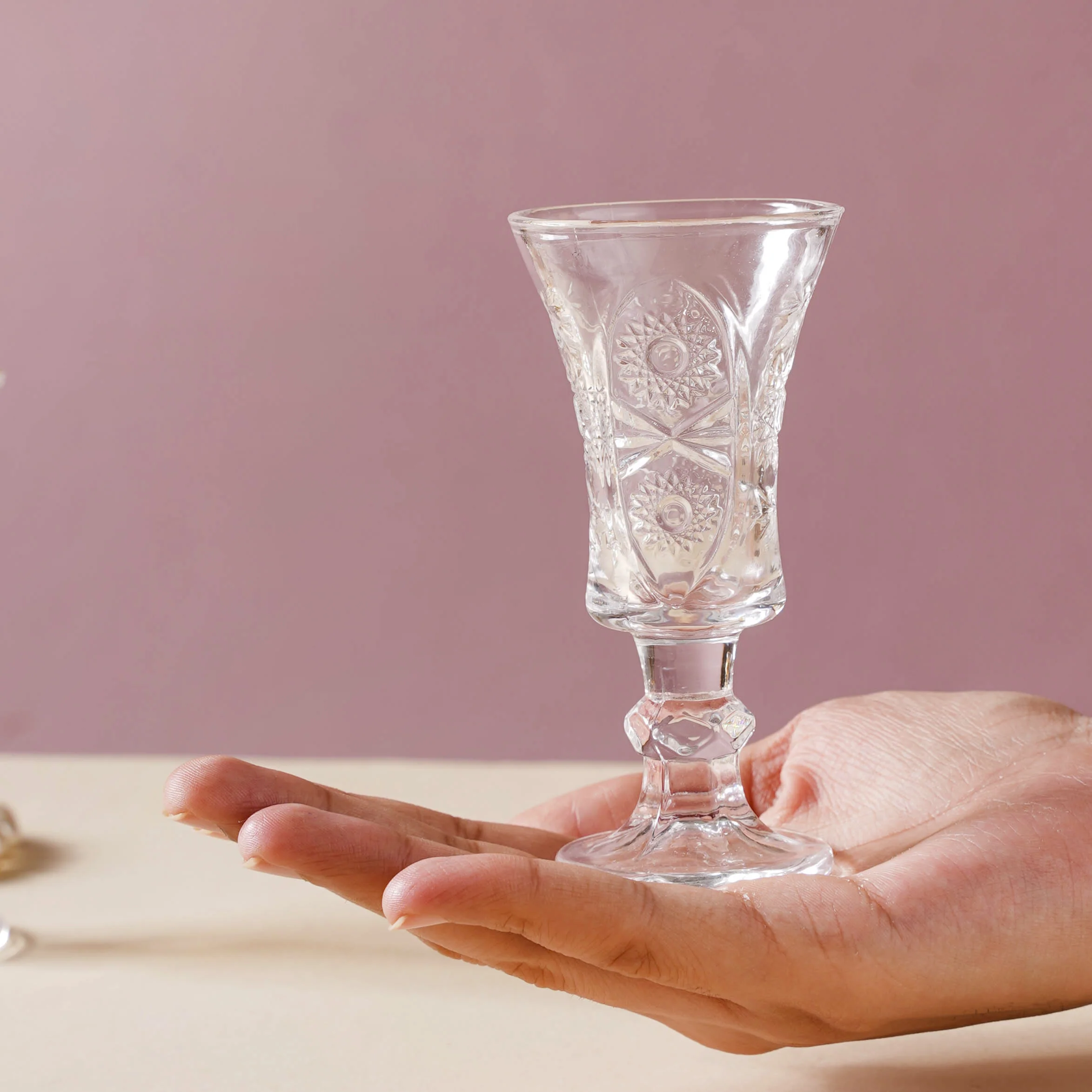 Designed Small Stemmed Glass Set of 2 - Image 4