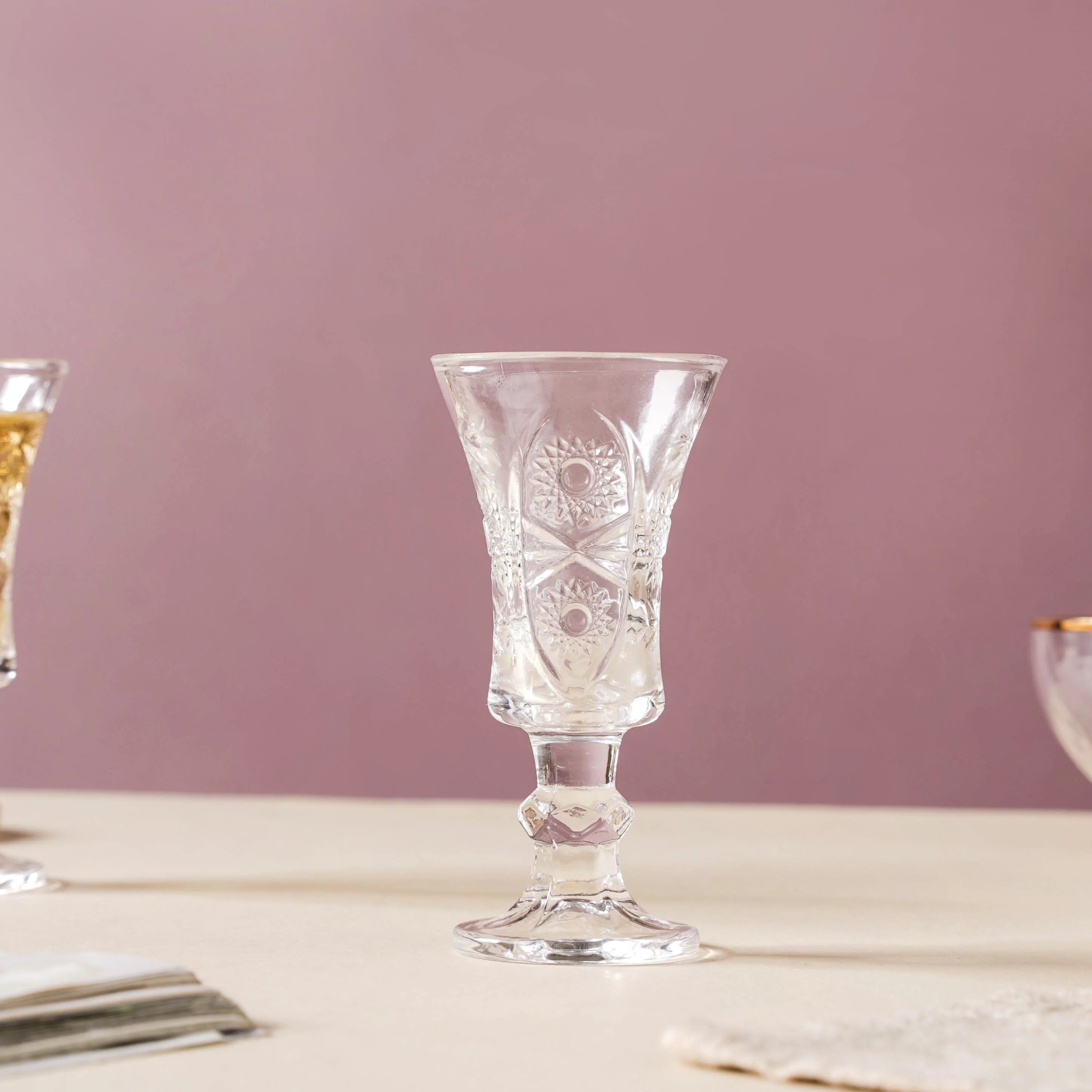 Designed Small Stemmed Glass Set of 2 - Image 5