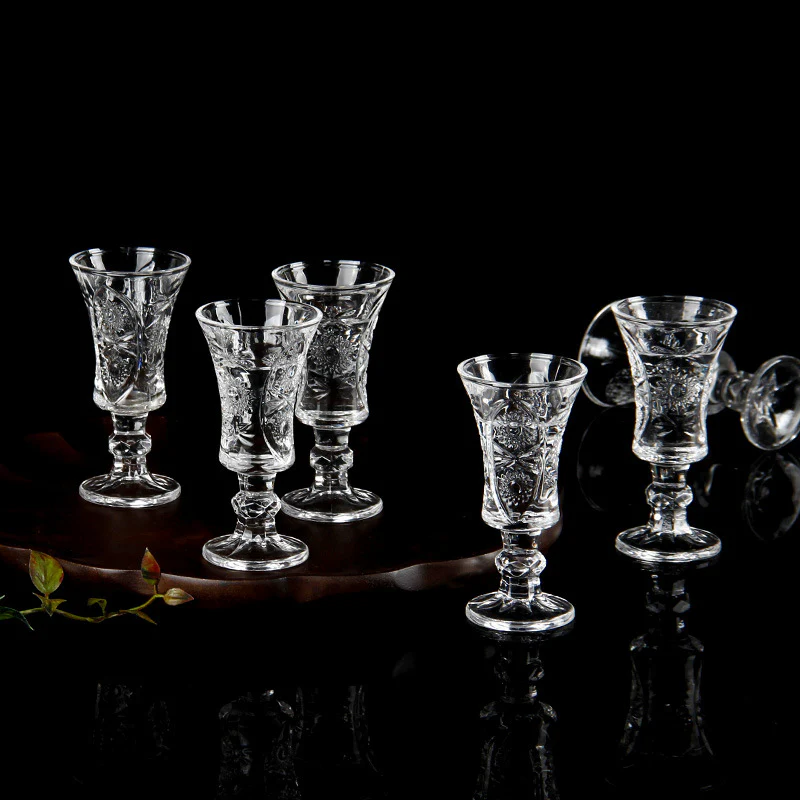 Designed Small Stemmed Glass Set of 2 - Image 8
