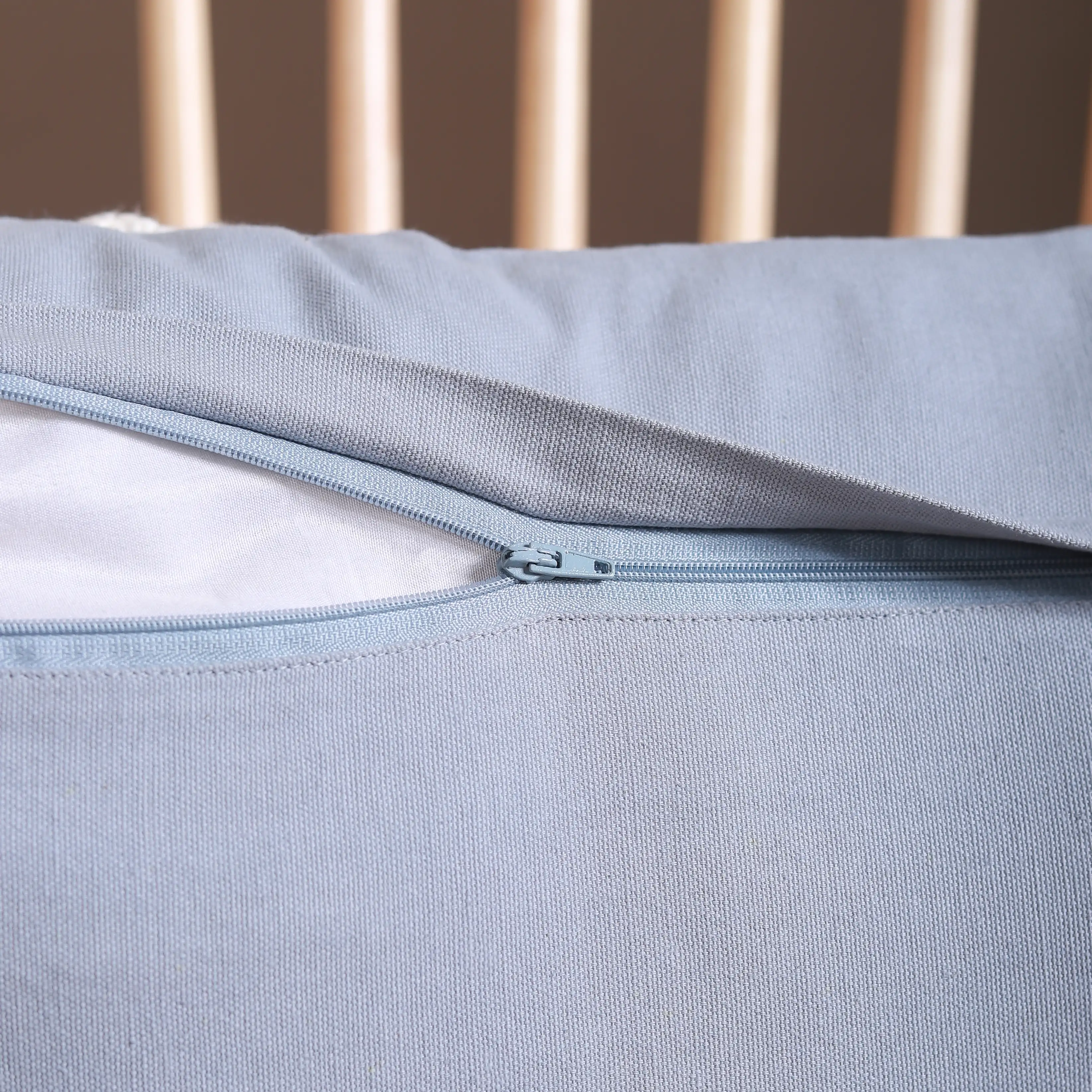 Designer Lumbar Cushion Cover Blue 20x14 inch - Image 9