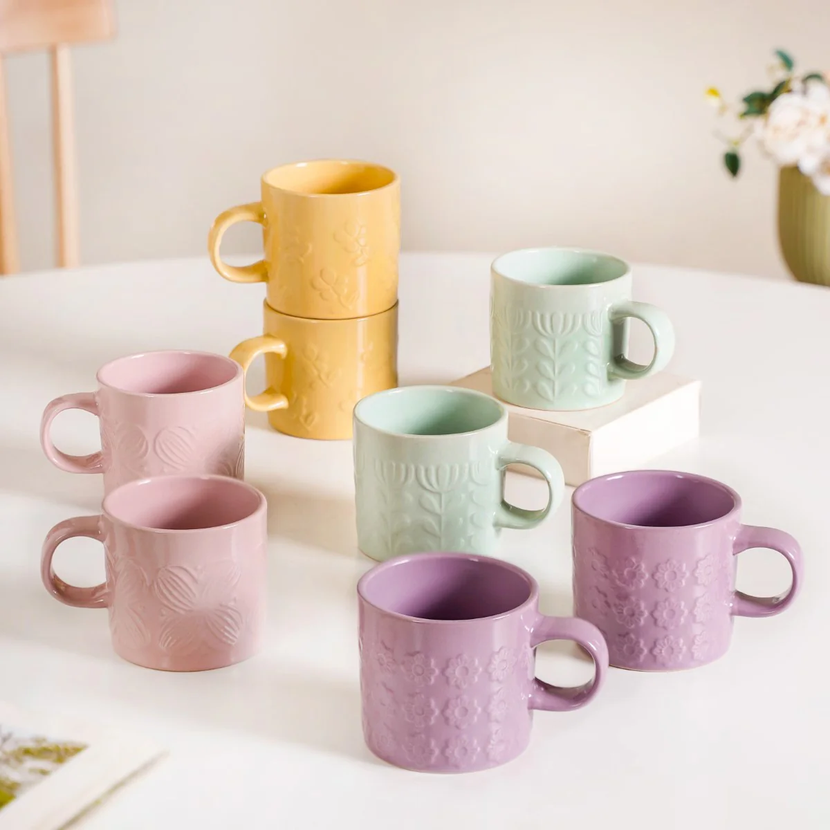 Eclectic Mugs Set Of 8 Multicolour 220ml - Image 14