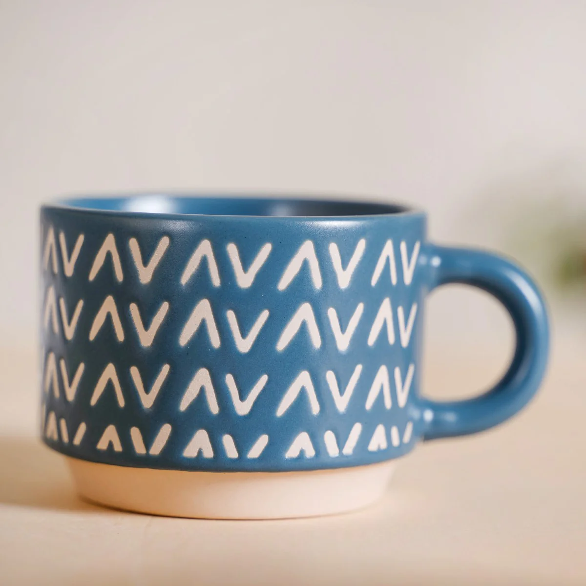 Eclectic Stackable Cups Set Of 4 With Stand Blue 100ml - Image 11