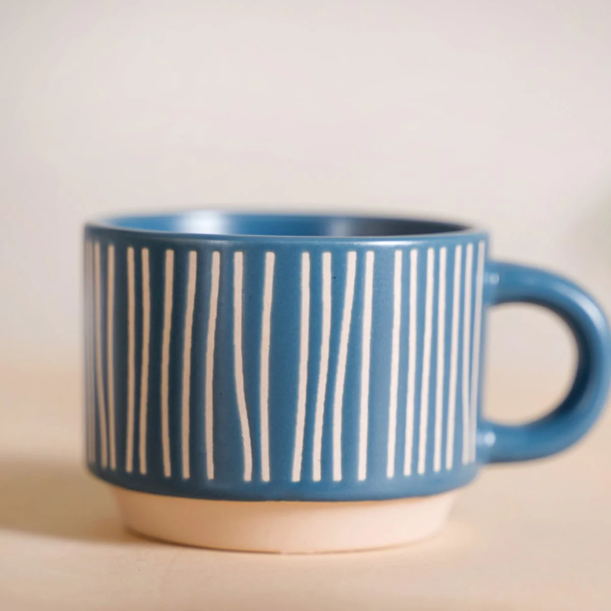 Eclectic Stackable Cups Set Of 4 With Stand Blue 100ml - Image 13
