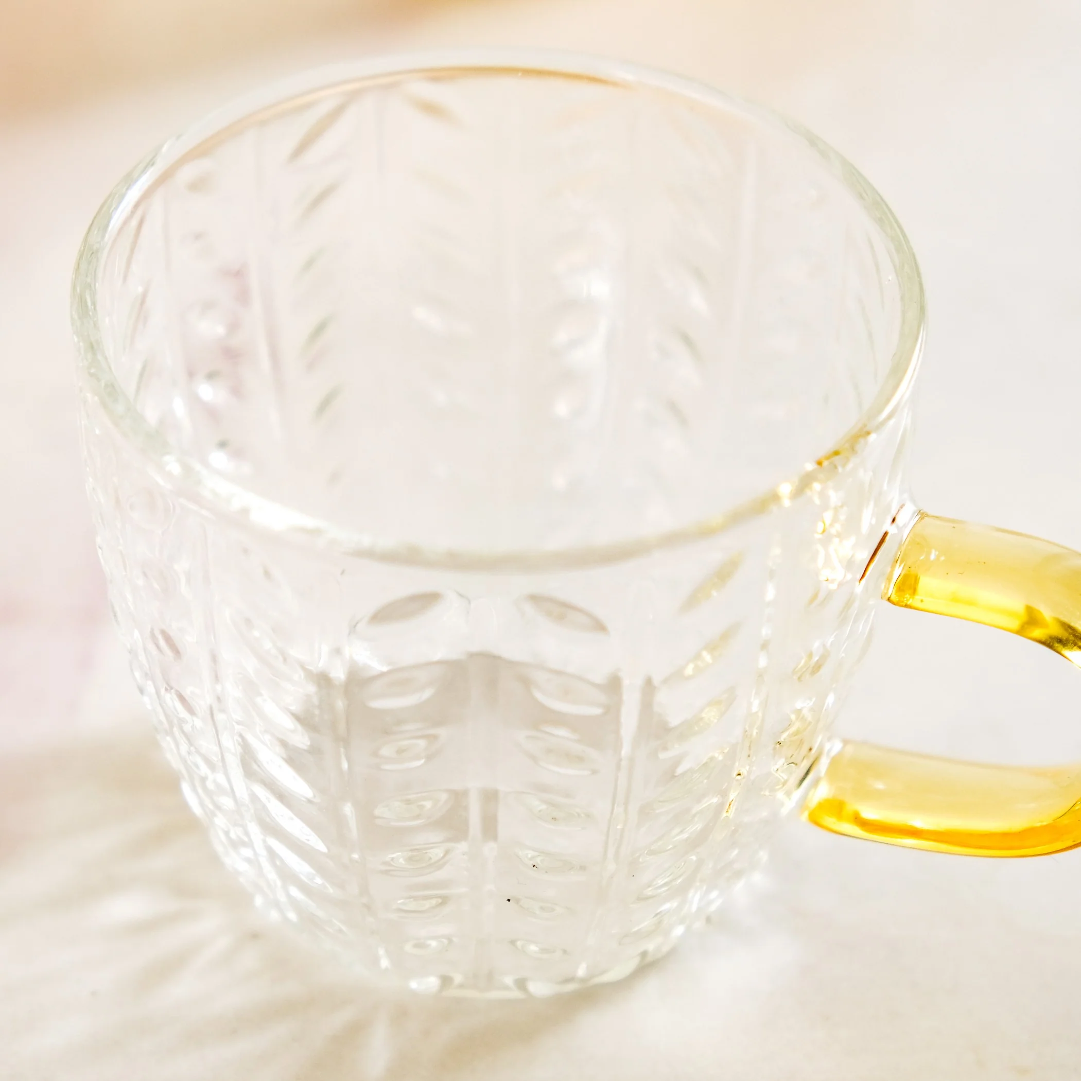 Embossed Leaf Tea Cup Set Of 6 110ml - Image 7