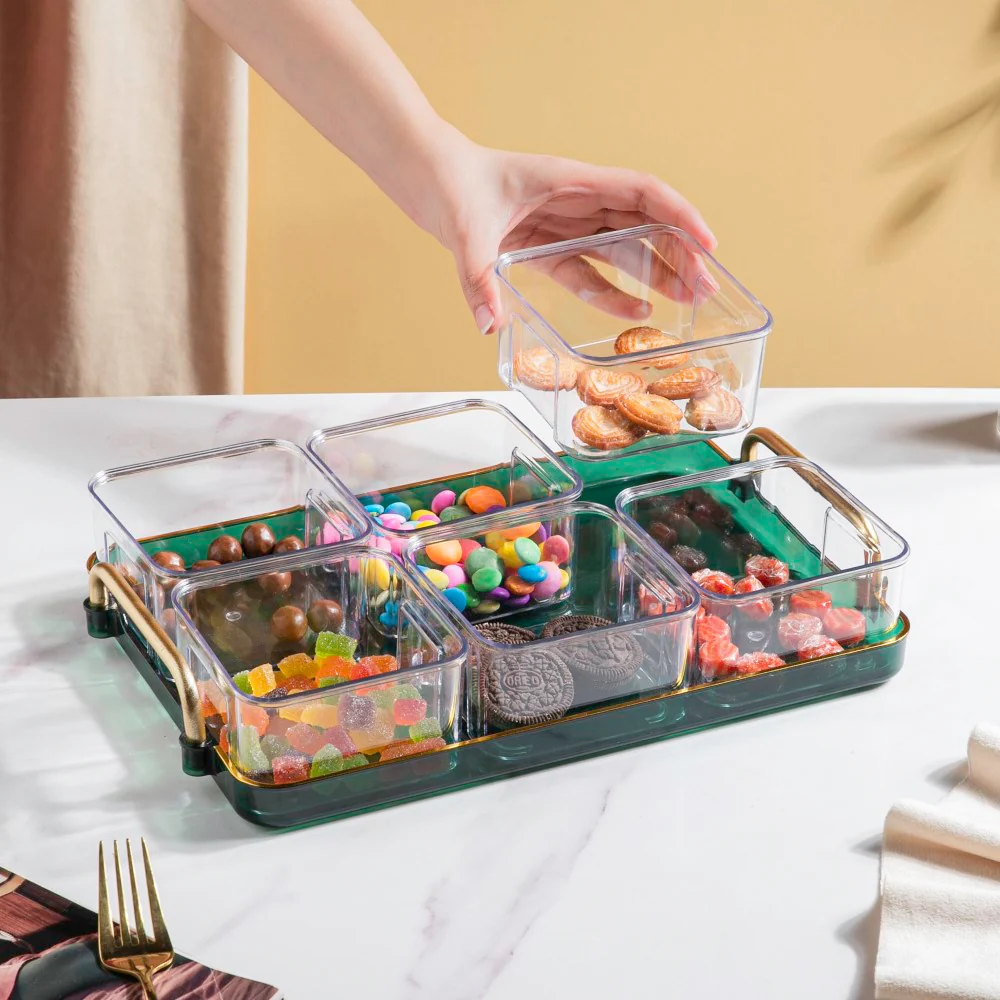 Emerald Charm Tray And Bowl Set Of 7 - Image 10