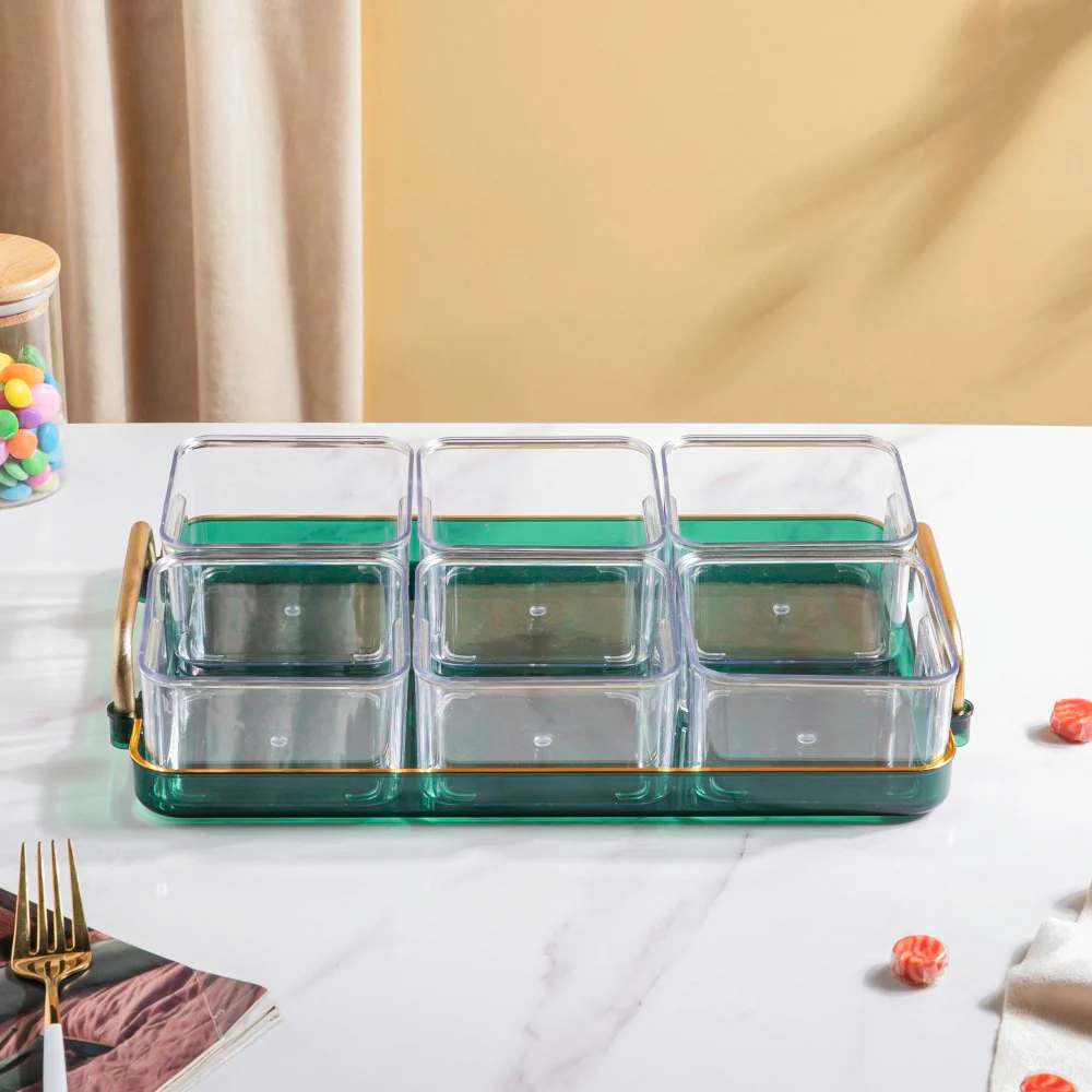 Emerald Charm Tray And Bowl Set Of 7 - Image 12