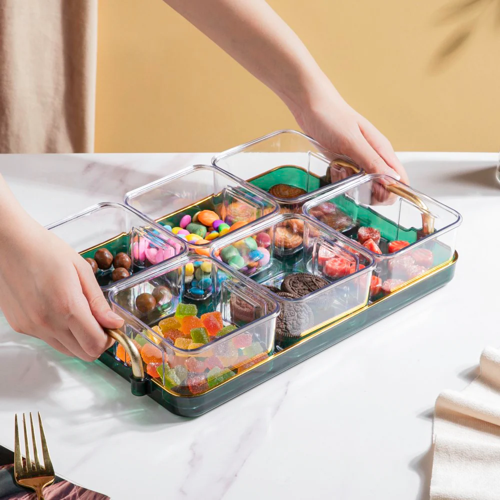 Emerald Charm Tray And Bowl Set Of 7 - Image 3