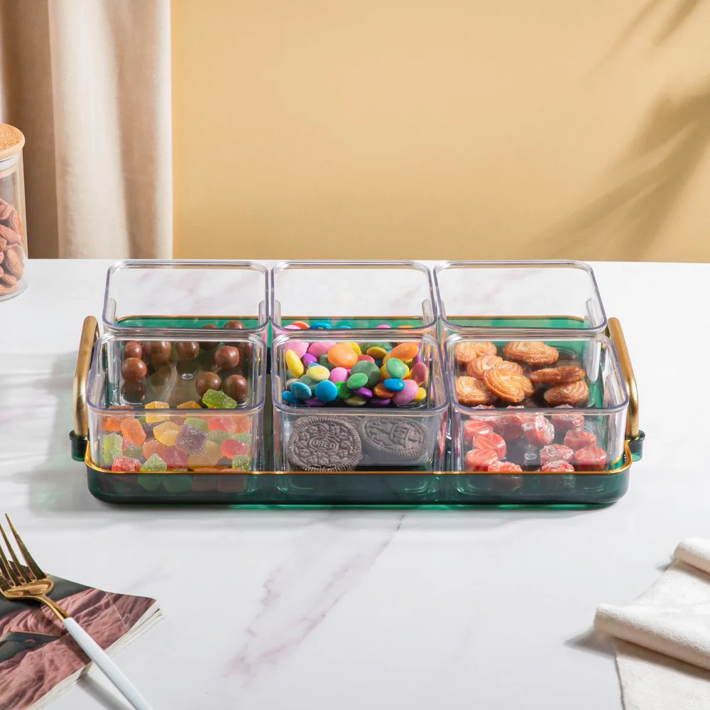 Emerald Charm Tray And Bowl Set Of 7 - Image 7