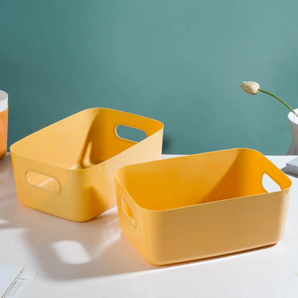 Essentials Storage Basket Yellow Set Of 2 11 Inch - Image 9