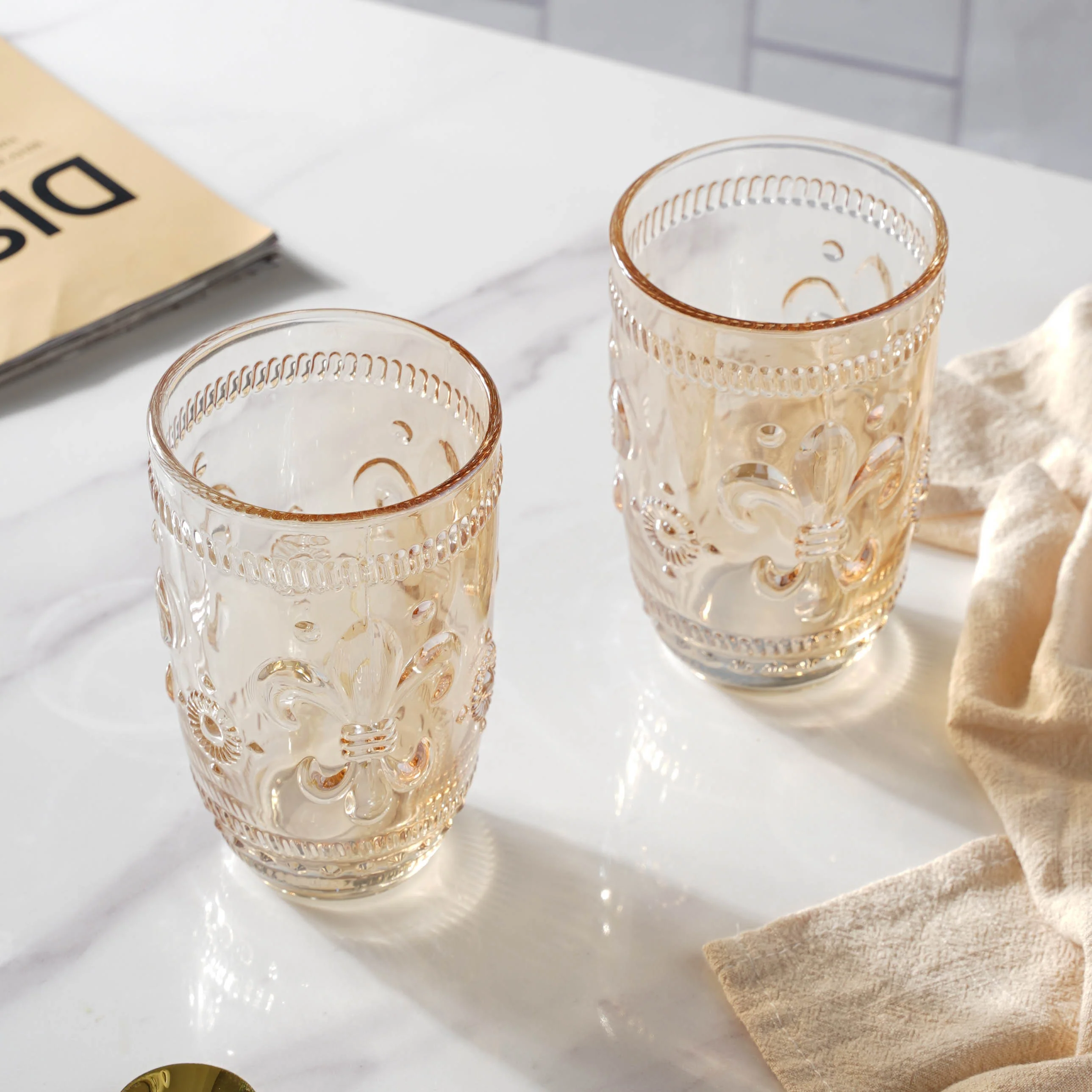 Fancy Water Glass Set of 2 - Image 5