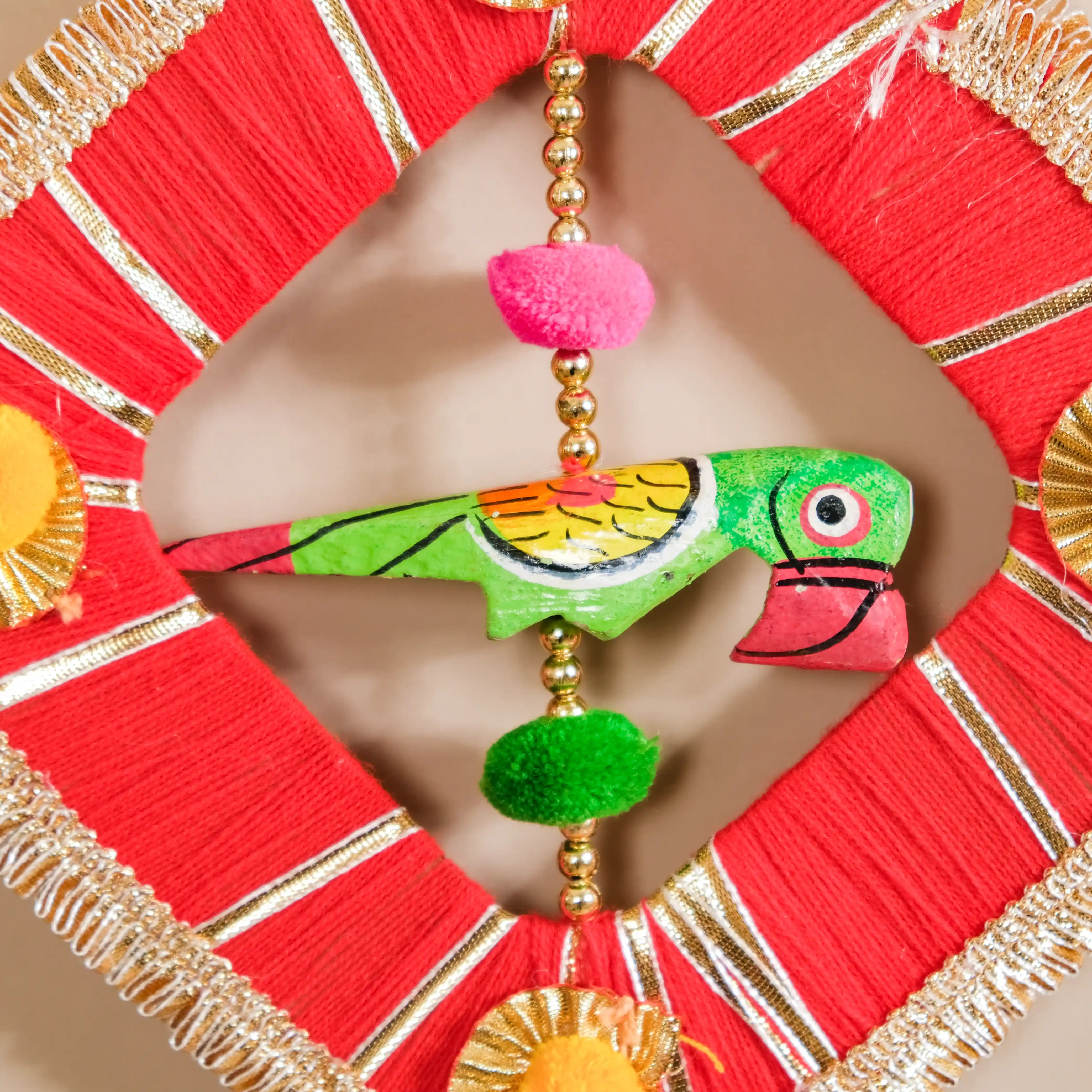 Festive Bell Multicolour Wall Hanging Set of 2 - Image 3