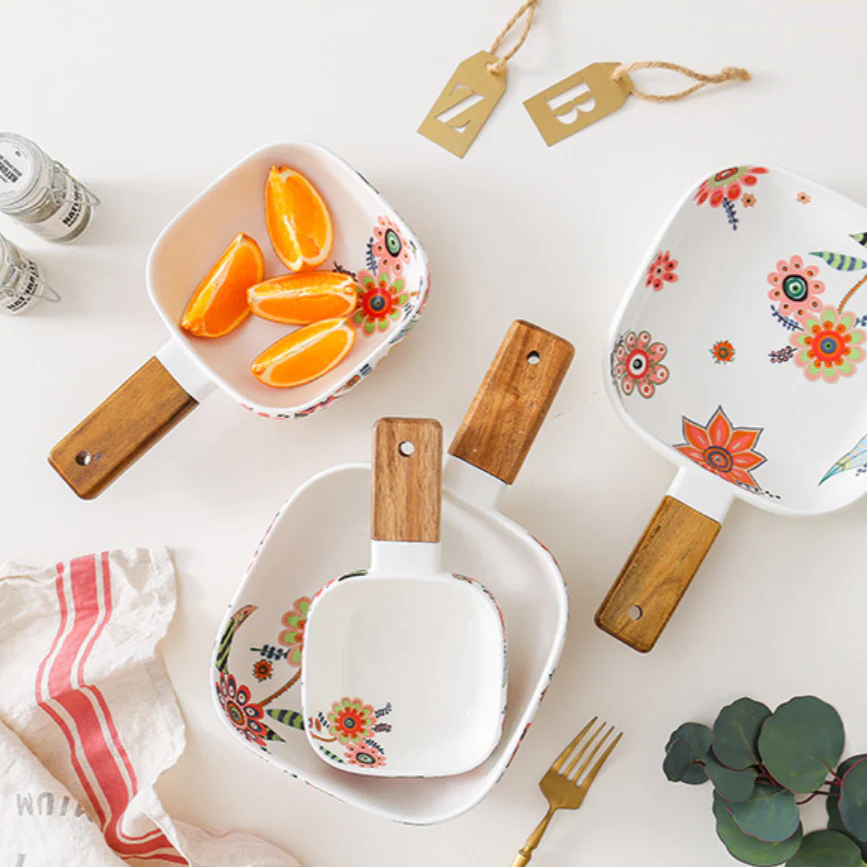 Floral Bowl with Handle - Image 6