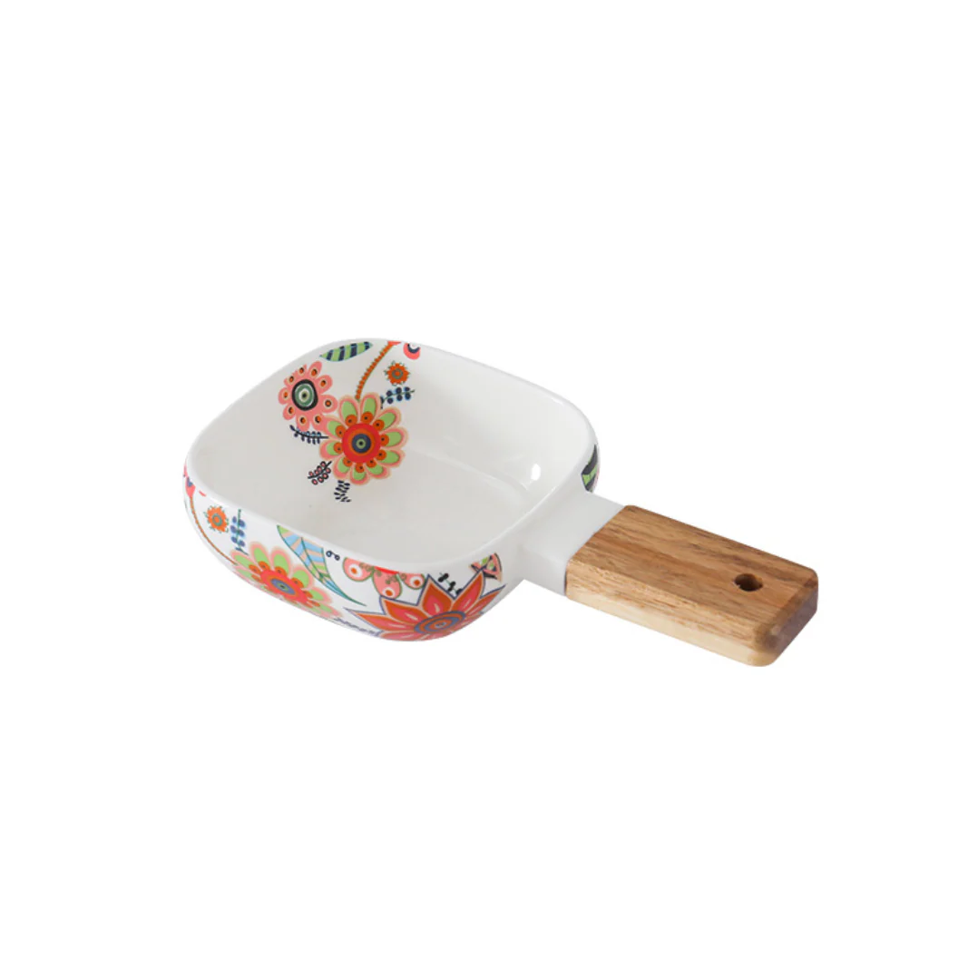 Floral Bowl with Handle - Image 7