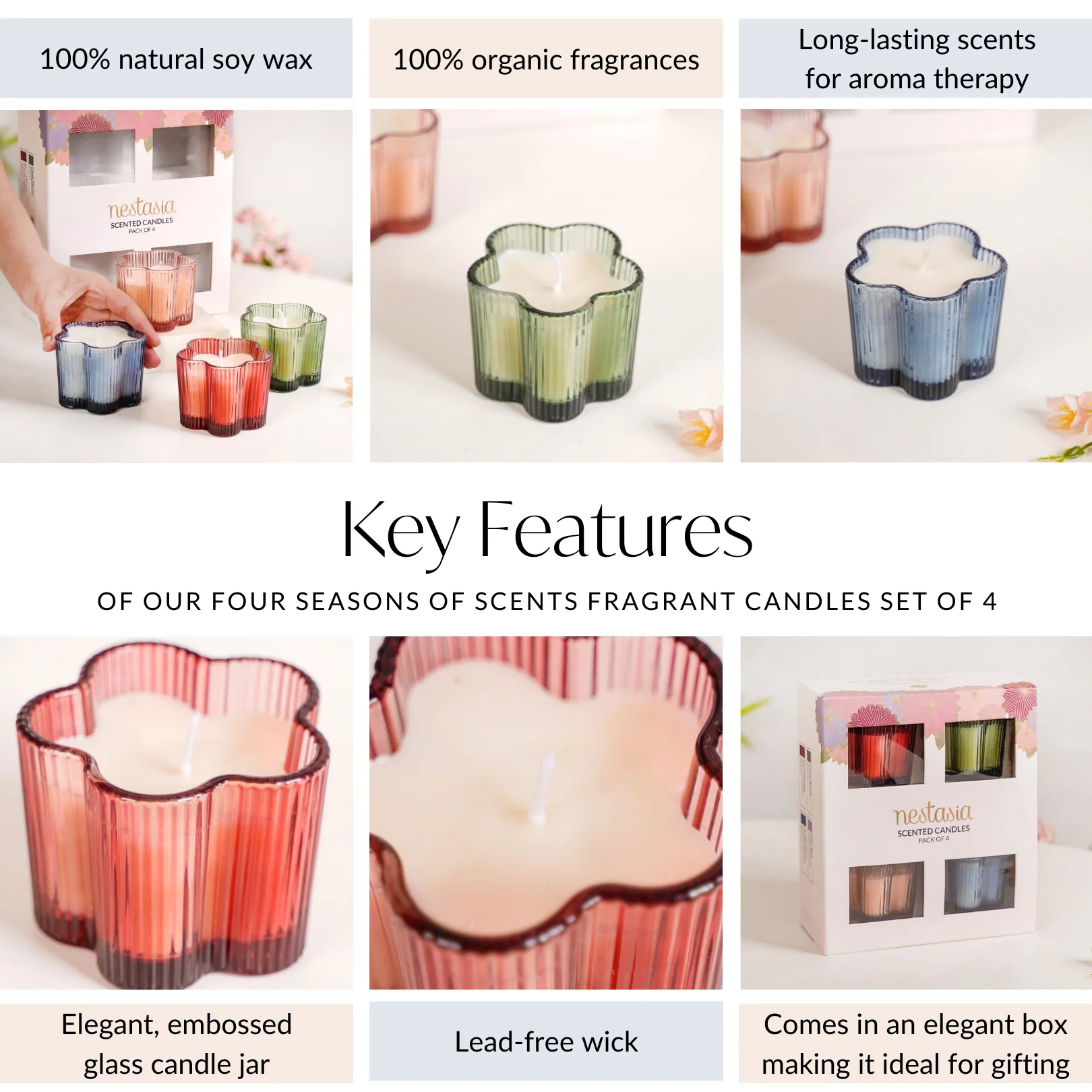 Four Seasons Of Scents Fragrant Candles Gift Set Of 4 - Image 5