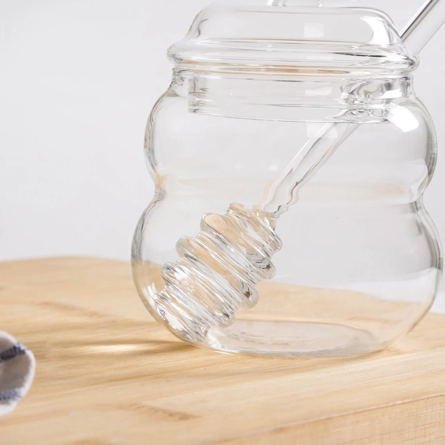 Glass Honey Jar with Dipper And Lid 300ml - Image 7