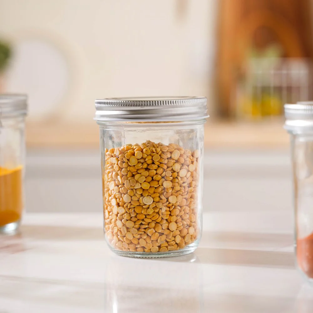 Glass Storage Jars With Lid Set Of 6 Large 400ml - Image 13