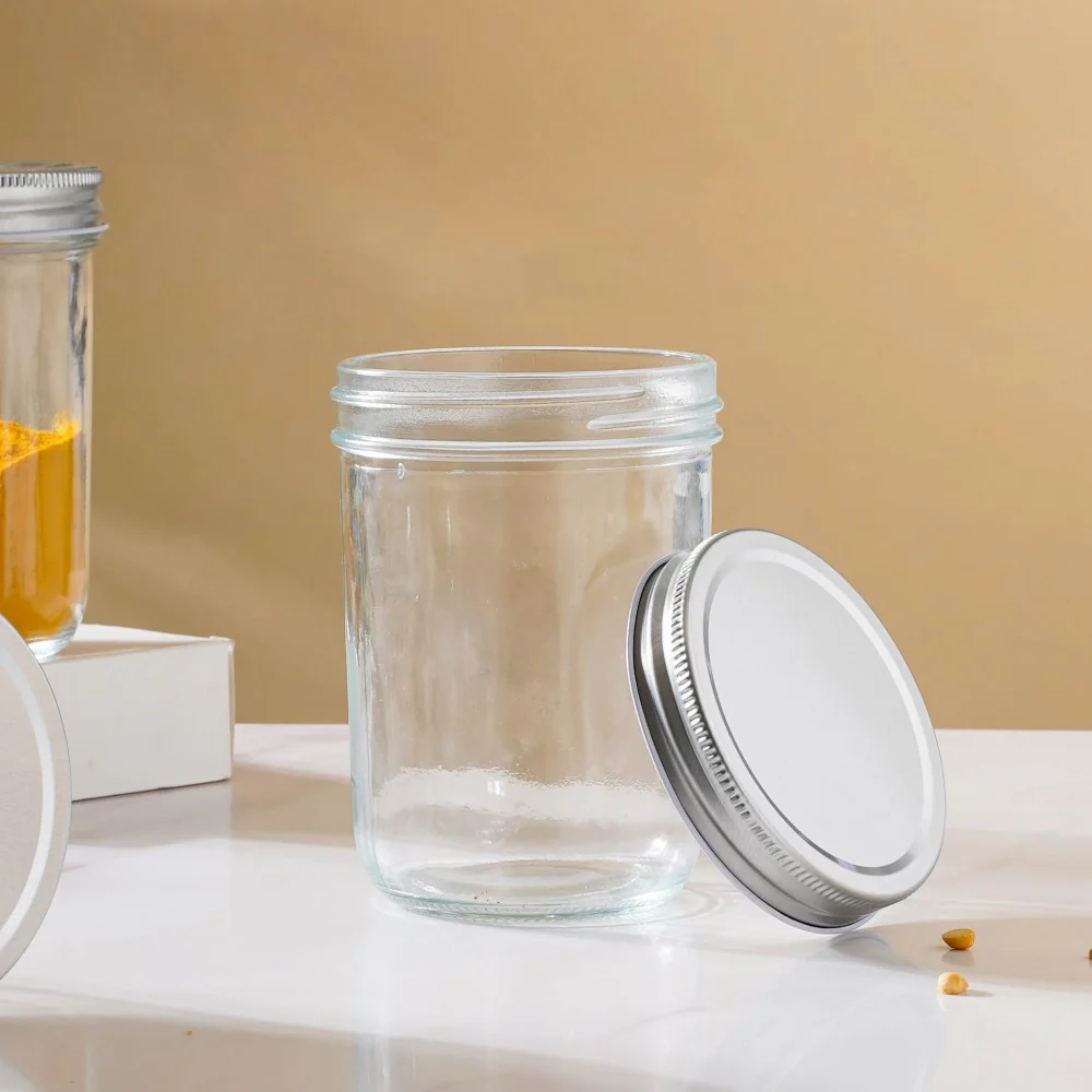 Glass Storage Jars With Lid Set Of 6 Large 400ml - Image 4