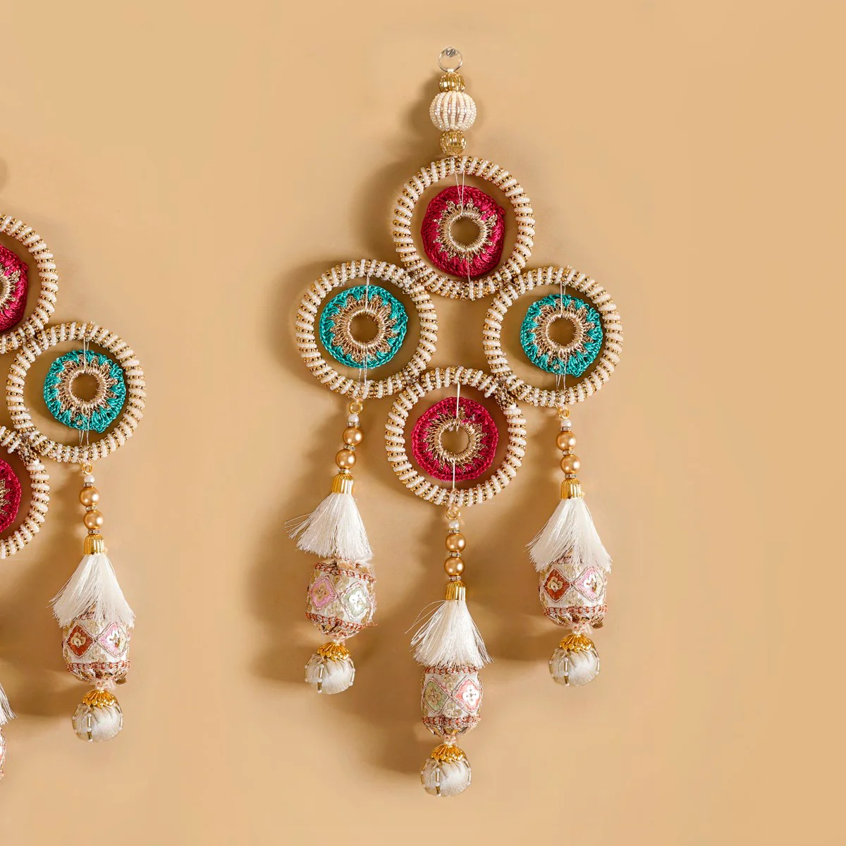 Gold Crochet Door Hangings Set Of 2 - Image 5