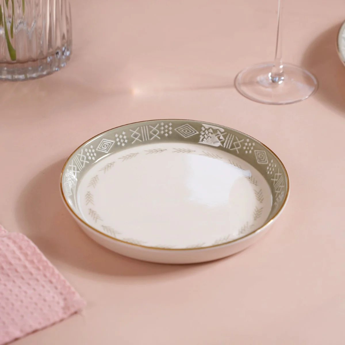 Grey Azo Set Of 4 Snack Plates 8 Inch - Image 3