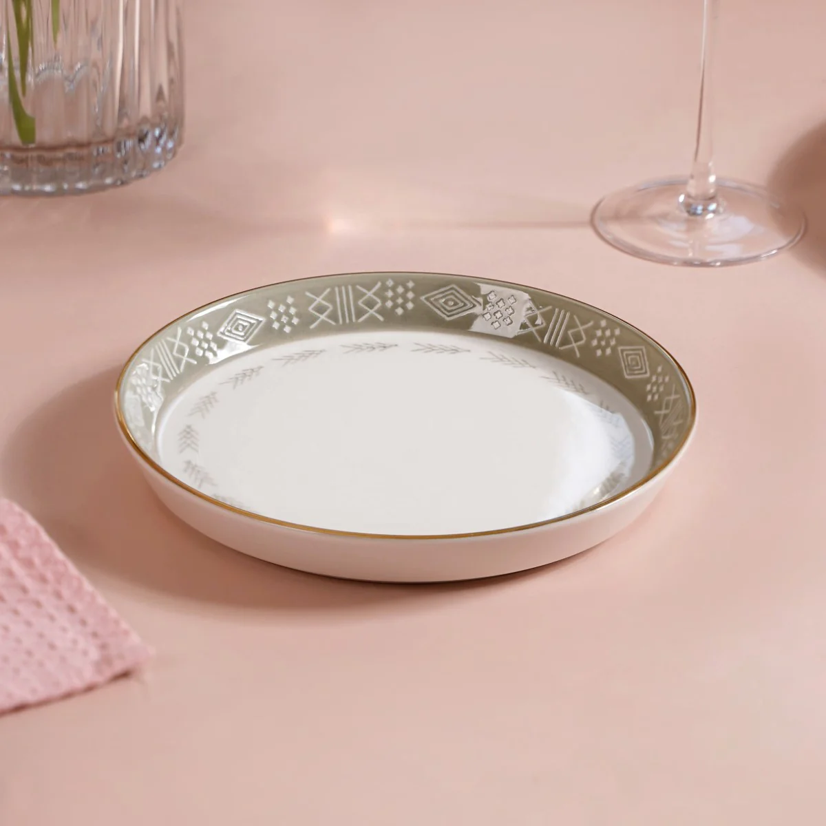 Grey Azo Set Of 4 Snack Plates 8 Inch - Image 9