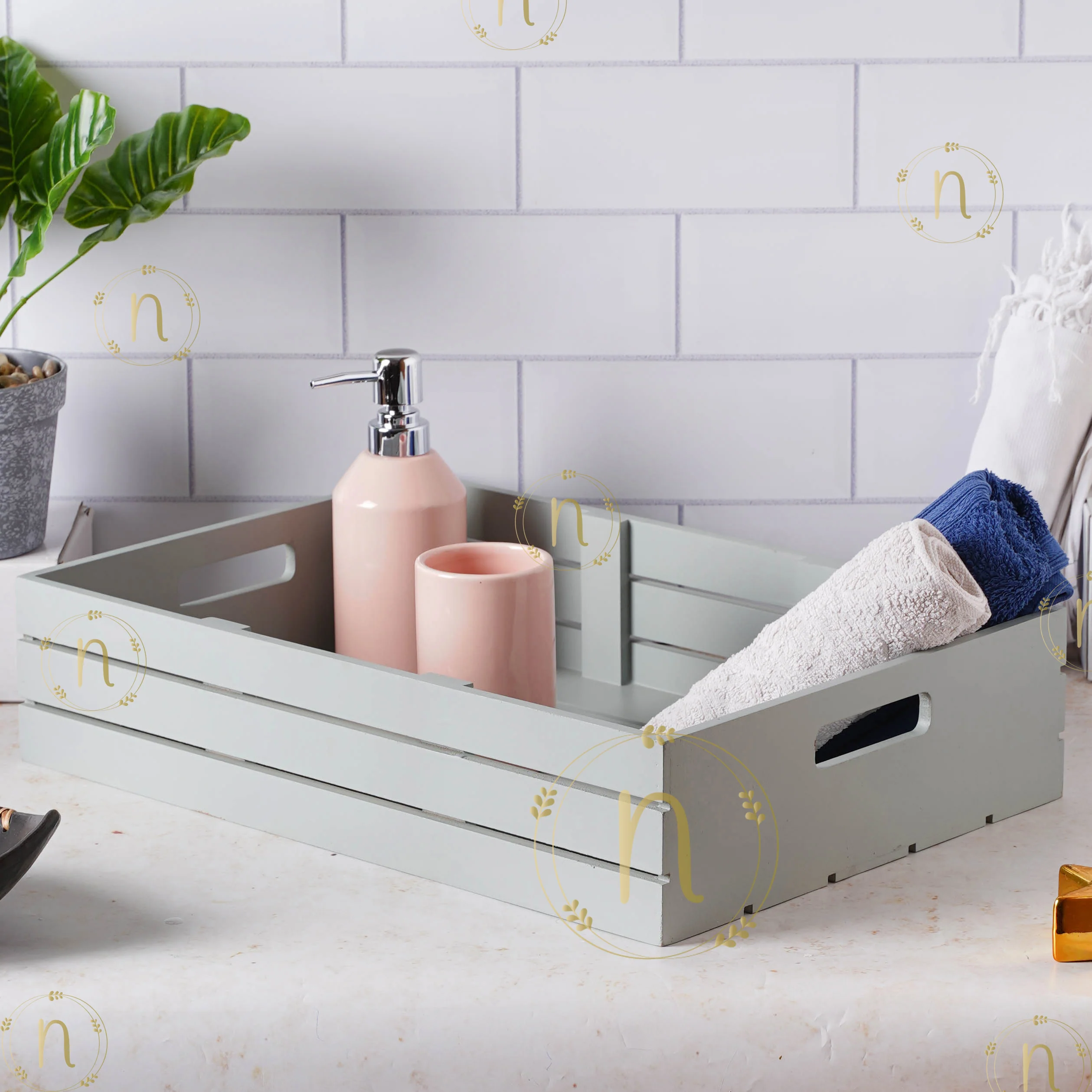 Grey Wooden Crate - Image 7