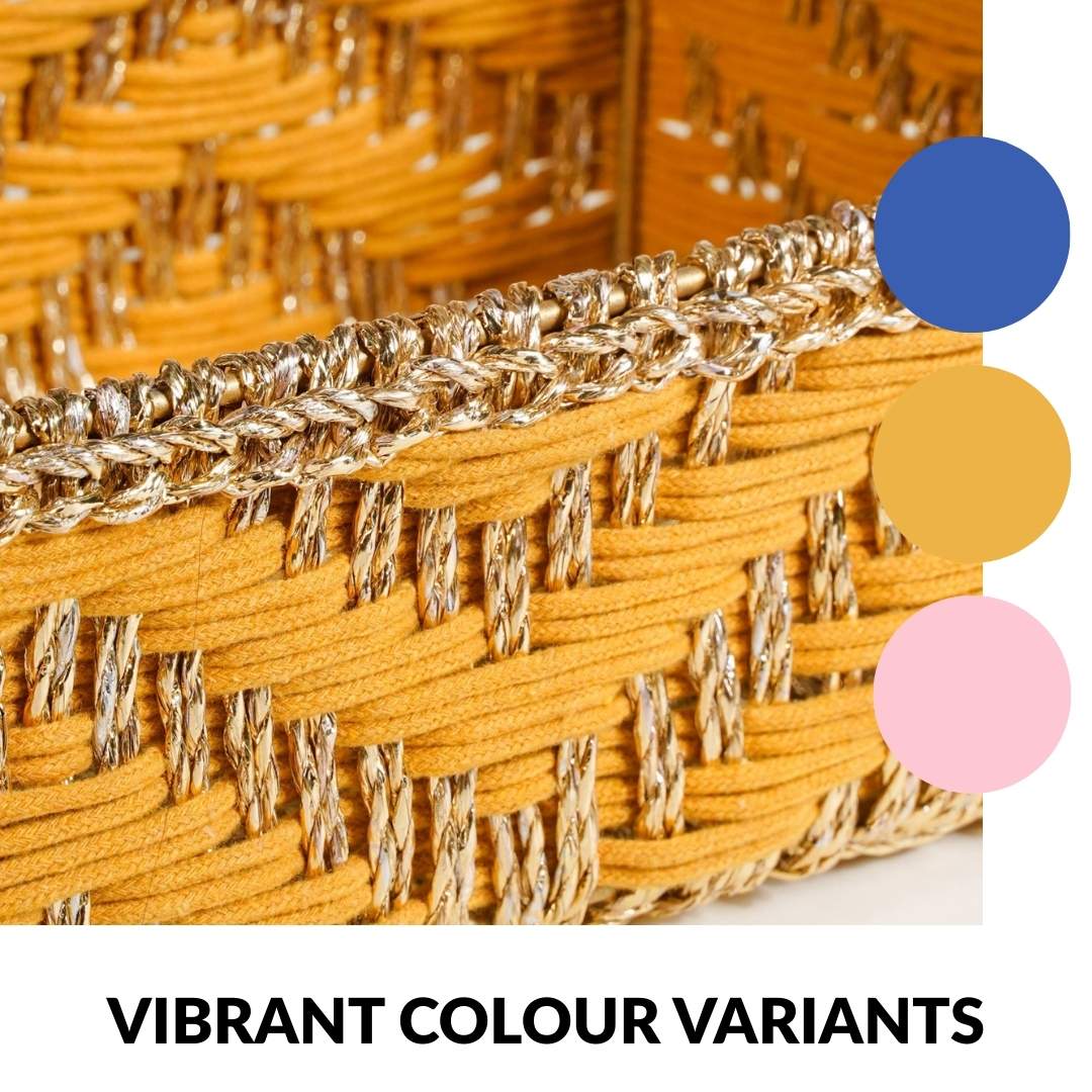 Handwoven Tray Yellow - Image 7