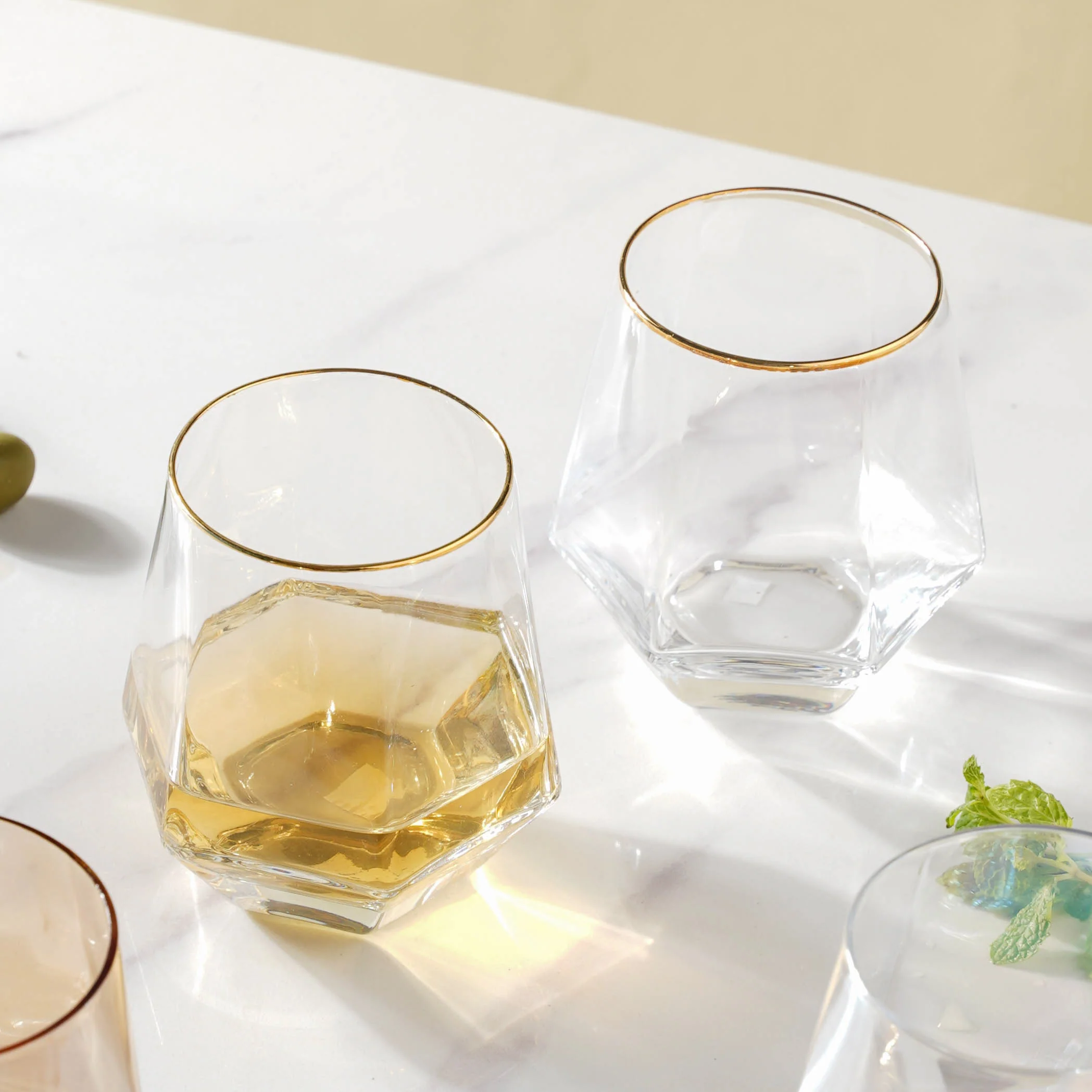 Hexagon Tumbler Glass Set of 2 - Image 10