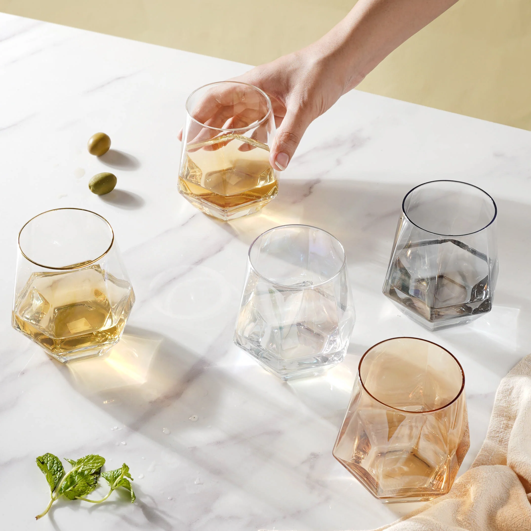 Hexagon Tumbler Glass Set of 2 - Image 19