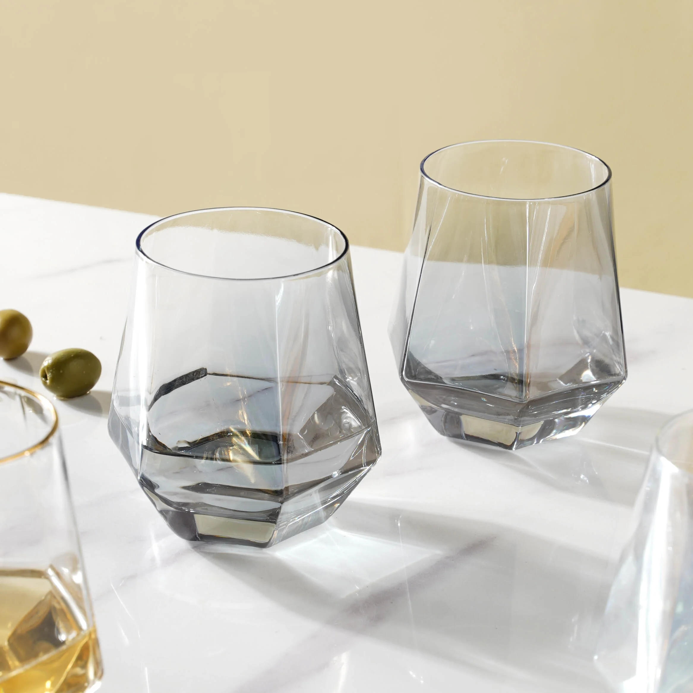 Hexagon Tumbler Glass Set of 2 - Image 4