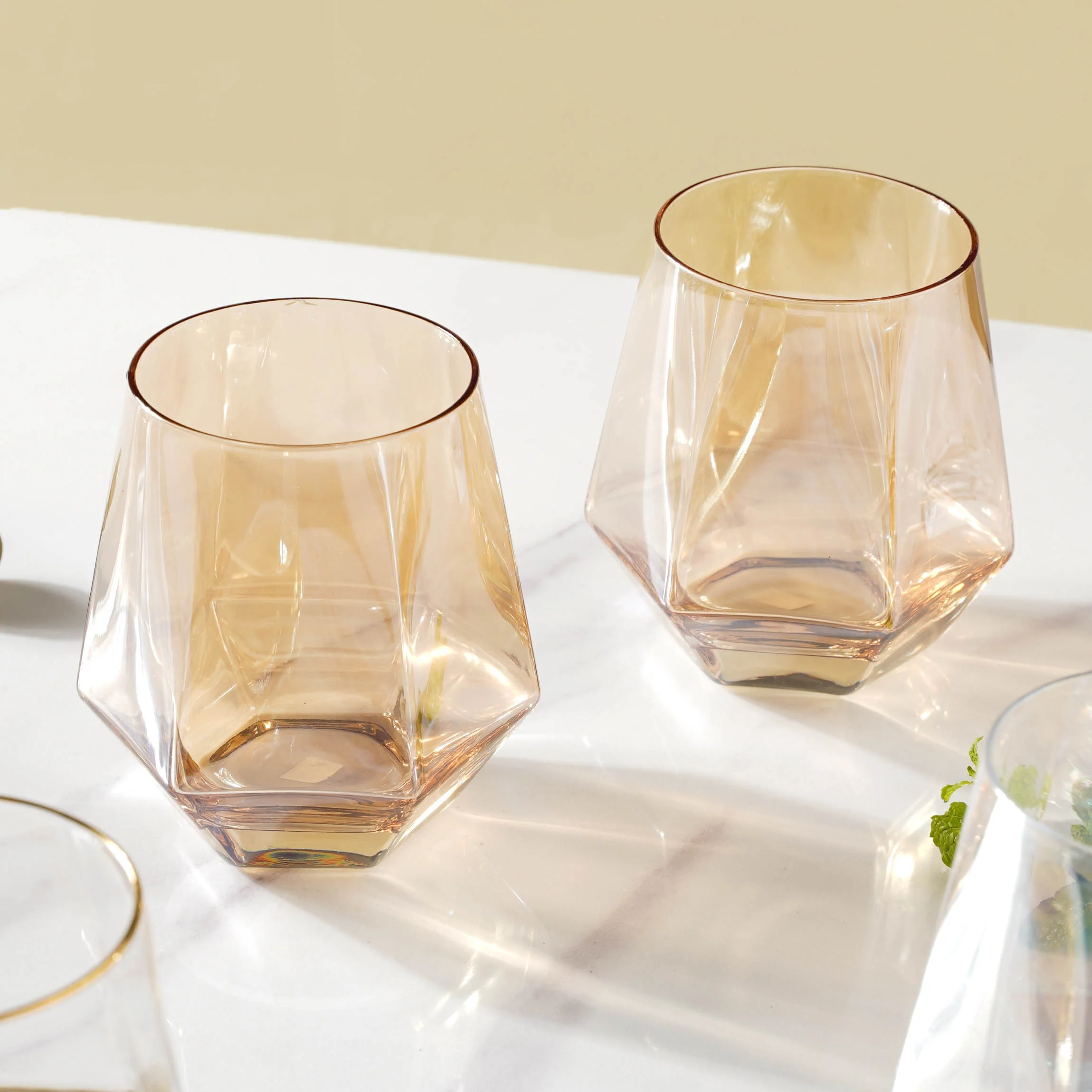 Hexagon Tumbler Glass Set of 2 - Image 6