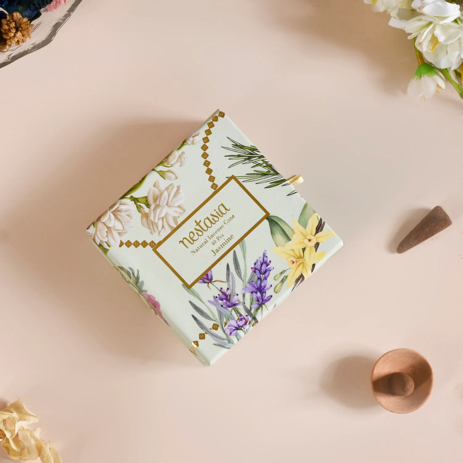 Jasmine Fragrant Incense Cones Pack Of 40 - Image 5