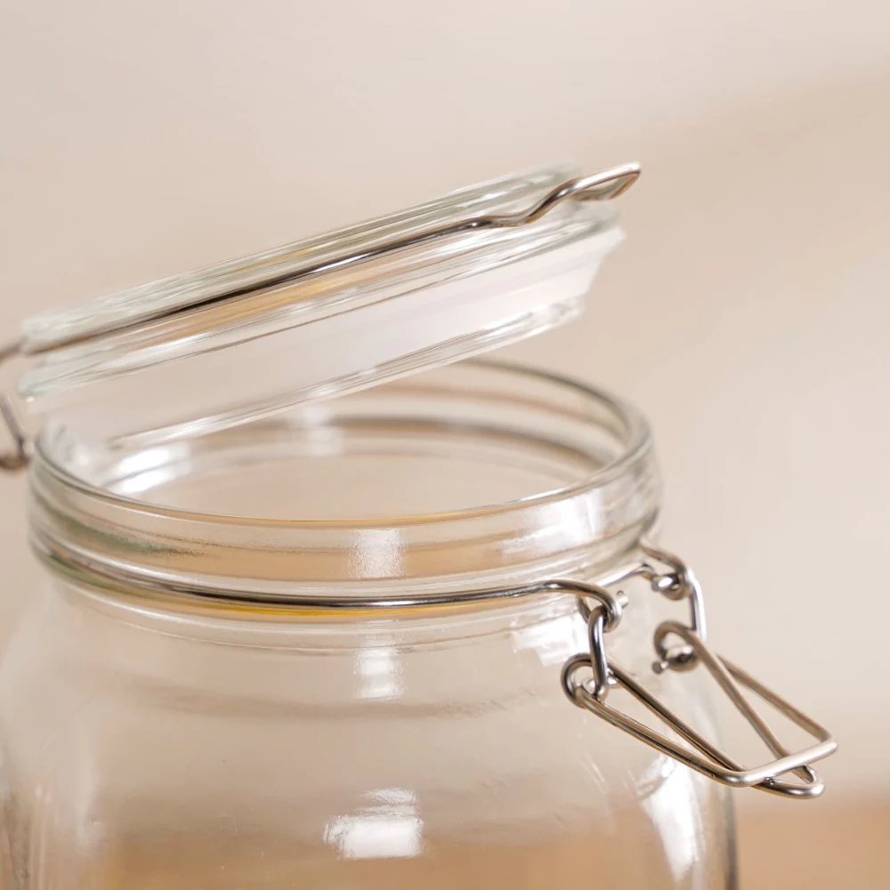 Kitchen Jars With Airtight Clip Lids Set Of 4 1500ml - Image 7